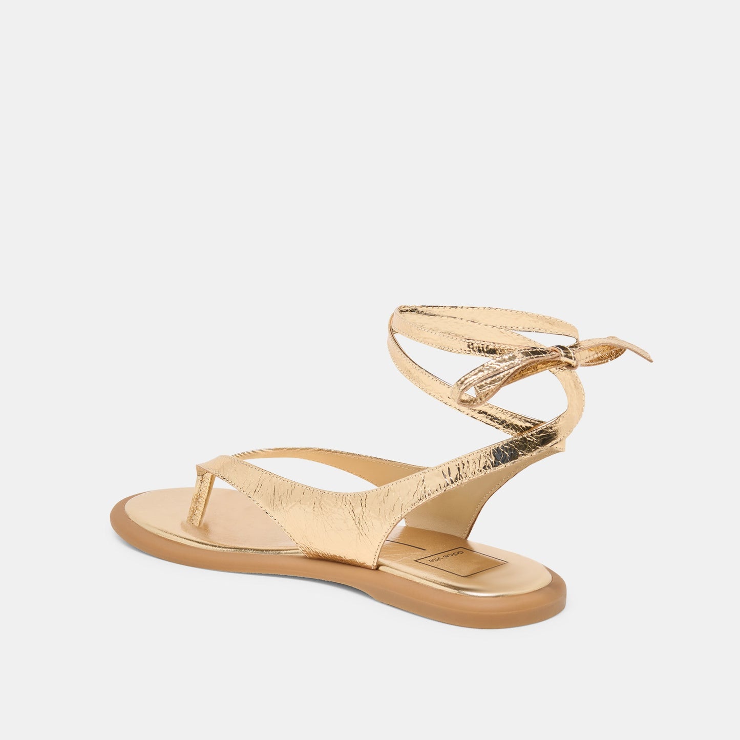 Dolce Vita Jayden Gold Distressed Leather Sandals