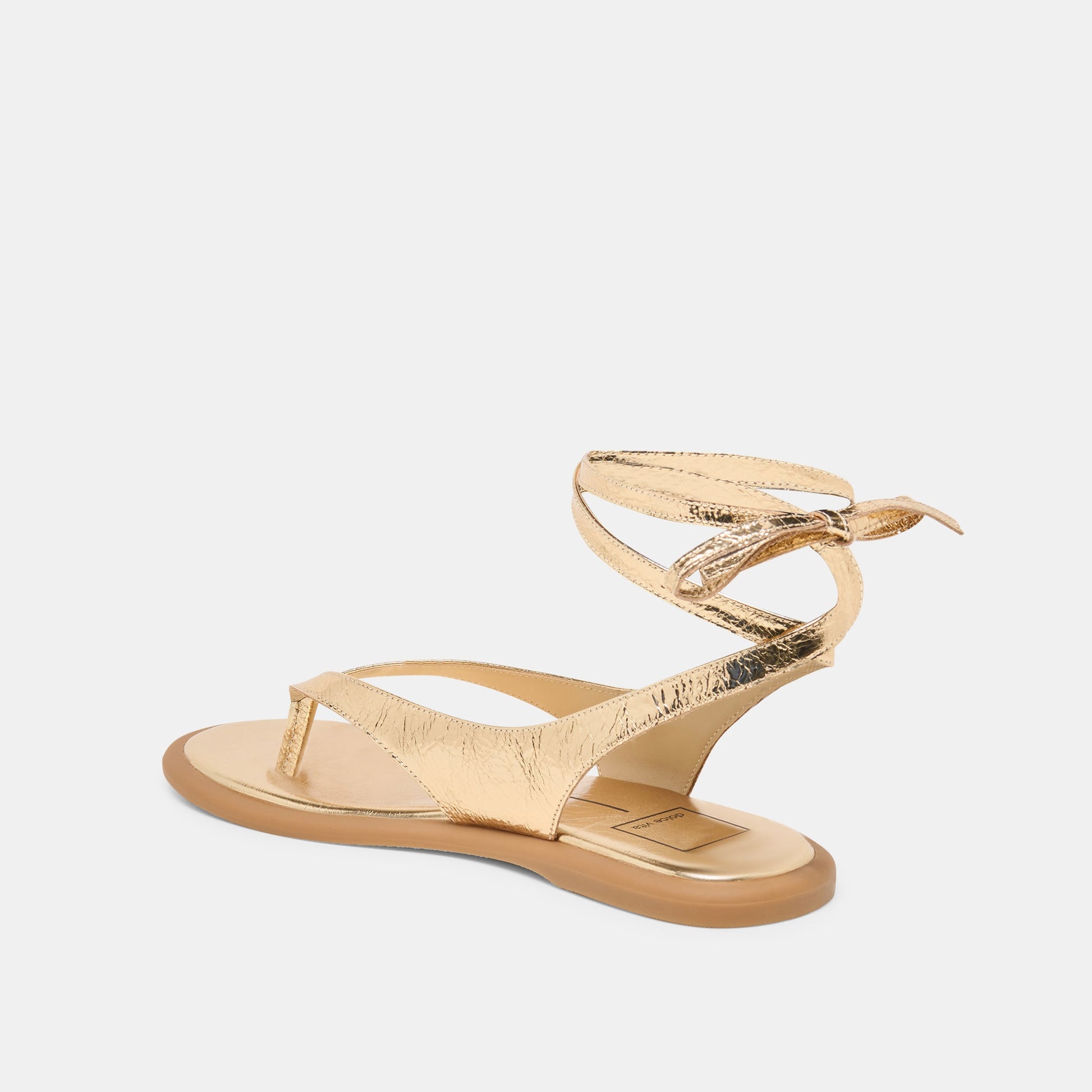 Dolce Vita Jayden Gold Distressed Leather Sandals