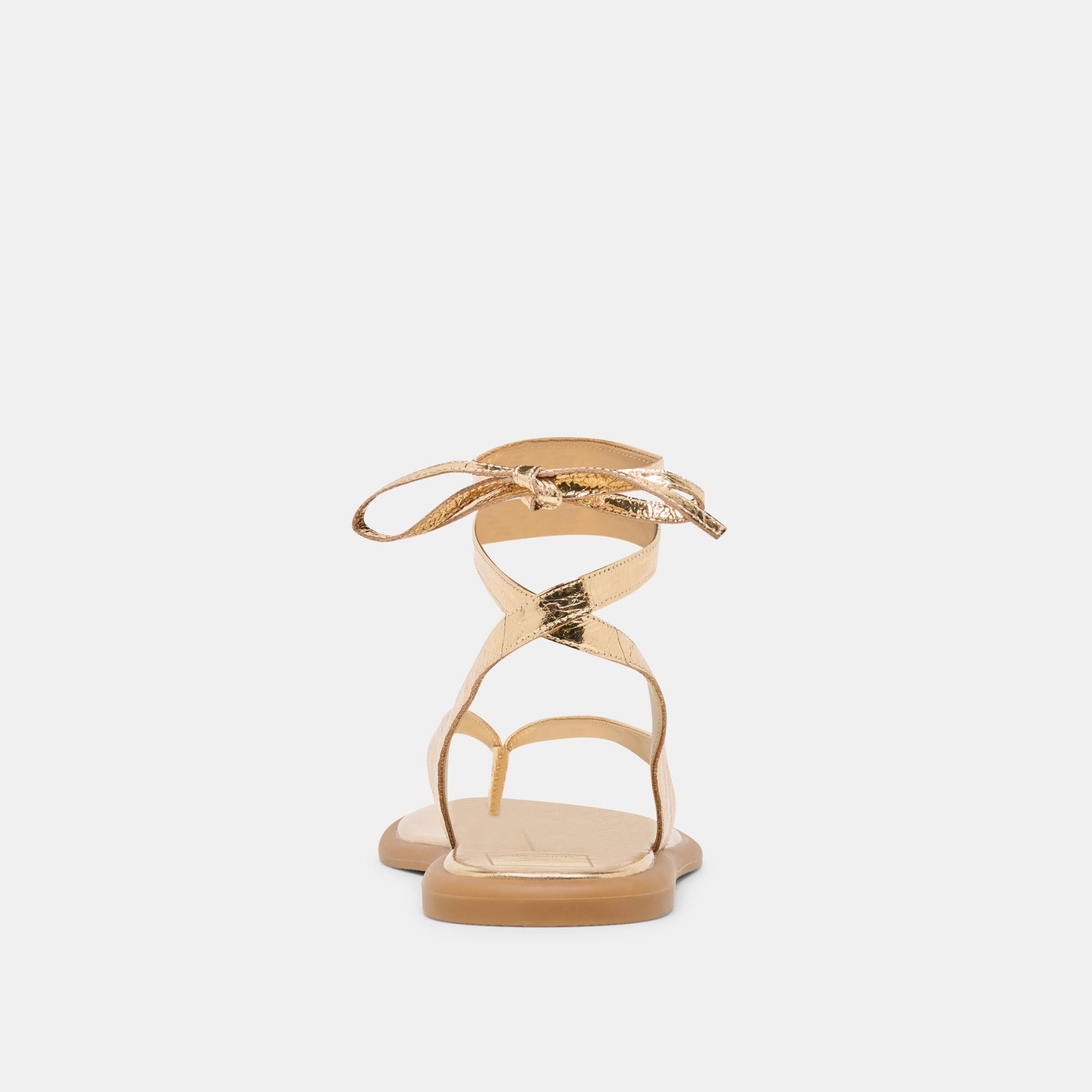 Dolce Vita Jayden Gold Distressed Leather Sandals