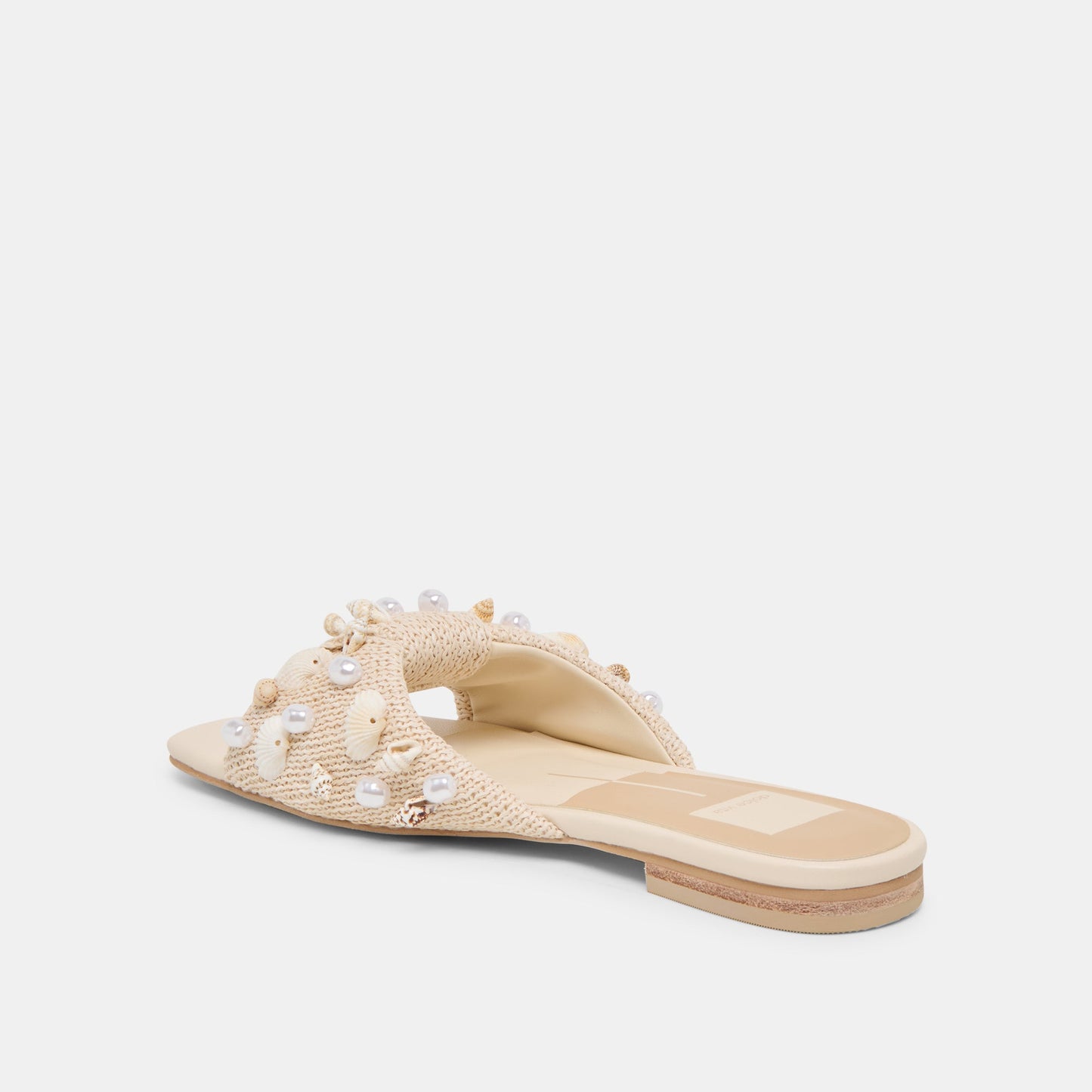 Dolce Vita Lizza Oatmeal Beaded Raffia Sandals