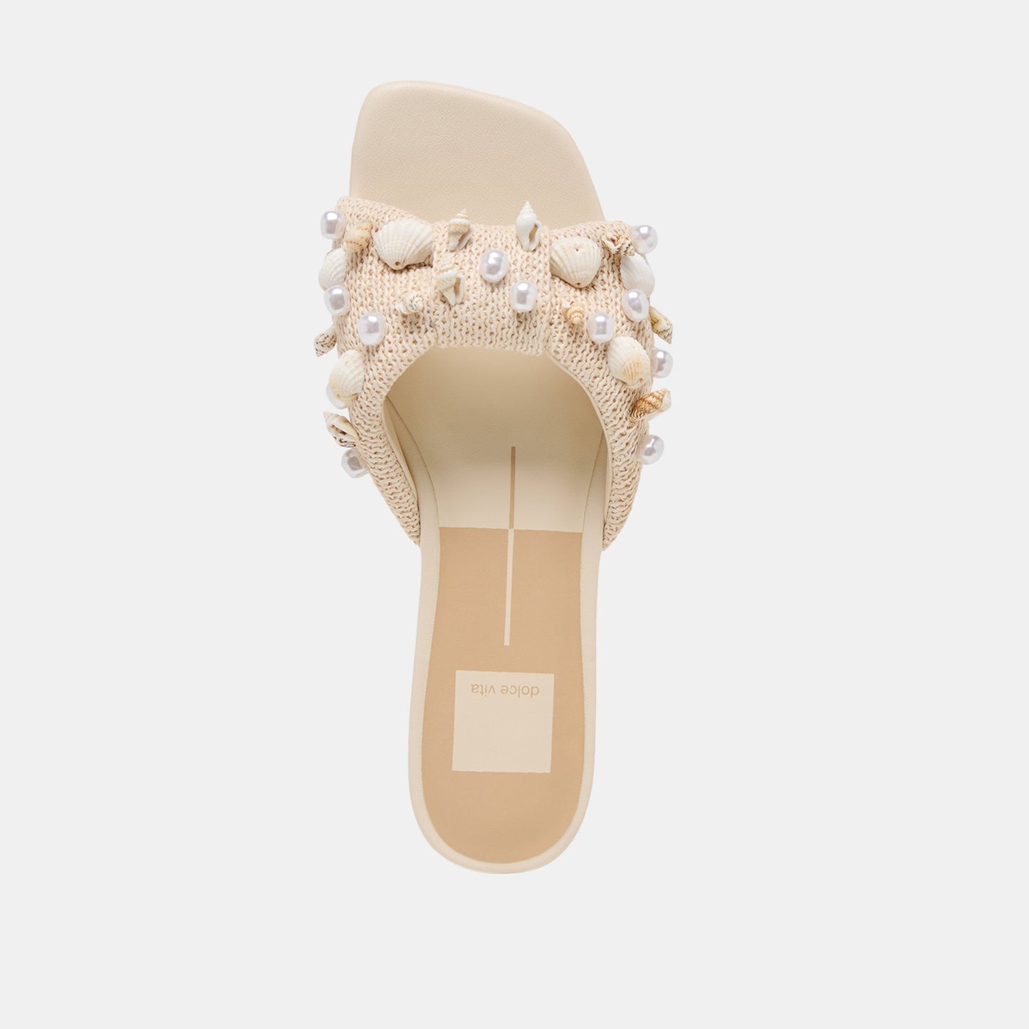 Dolce Vita Lizza Oatmeal Beaded Raffia Sandals