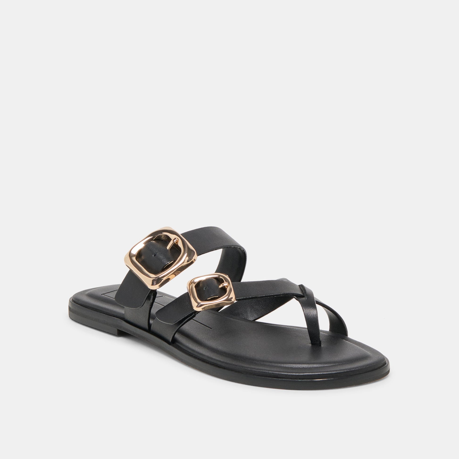 Dolce Vita Shore Black Leather Sandals