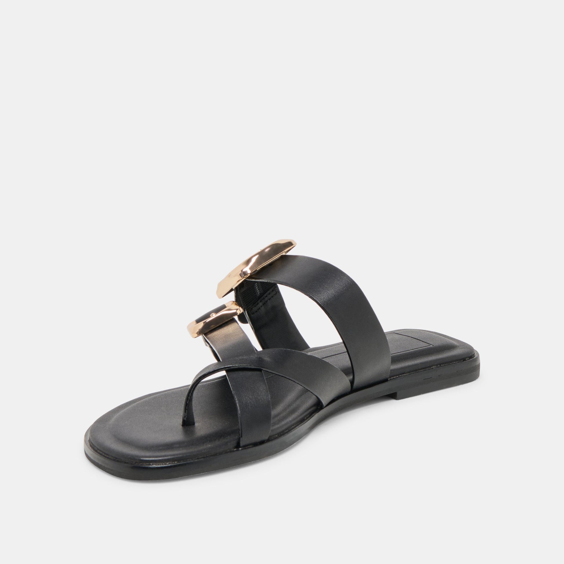 Dolce Vita Shore Black Leather Sandals