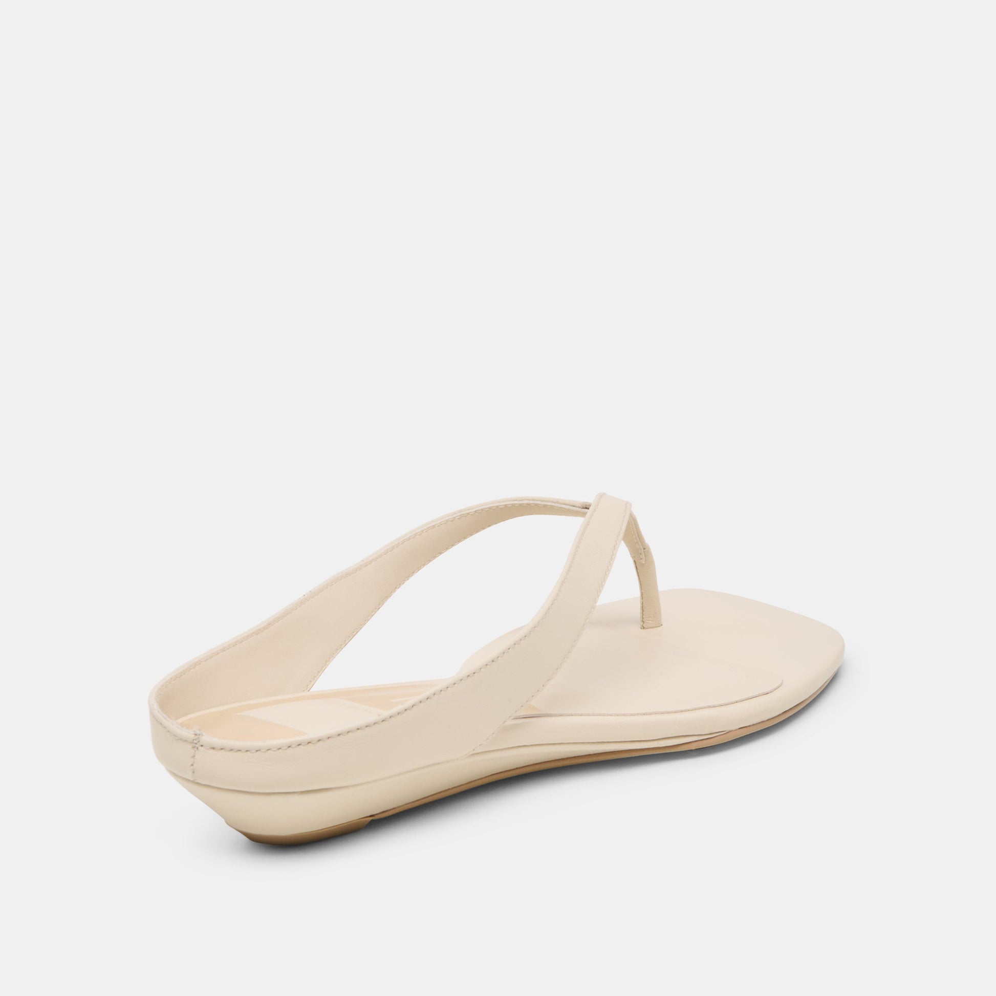 Dolce Vita GIZEL Bone Leather Thong Square-Toe Sandals