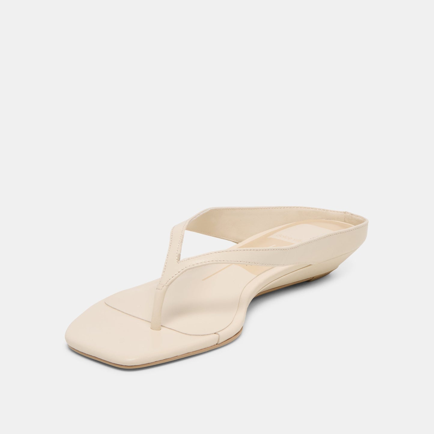 Dolce Vita GIZEL Bone Leather Thong Square-Toe Sandals