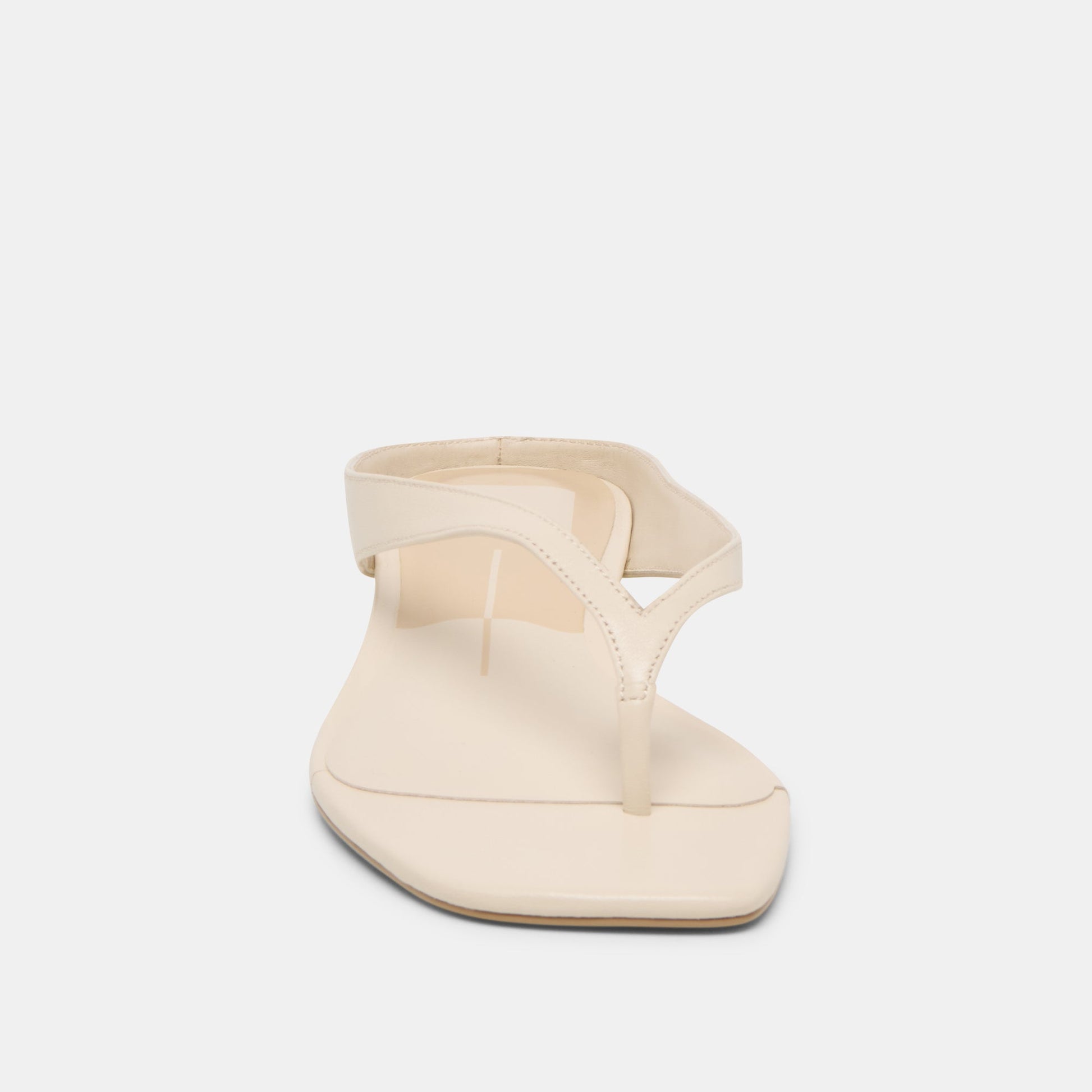 Dolce Vita GIZEL Bone Leather Thong Square-Toe Sandals