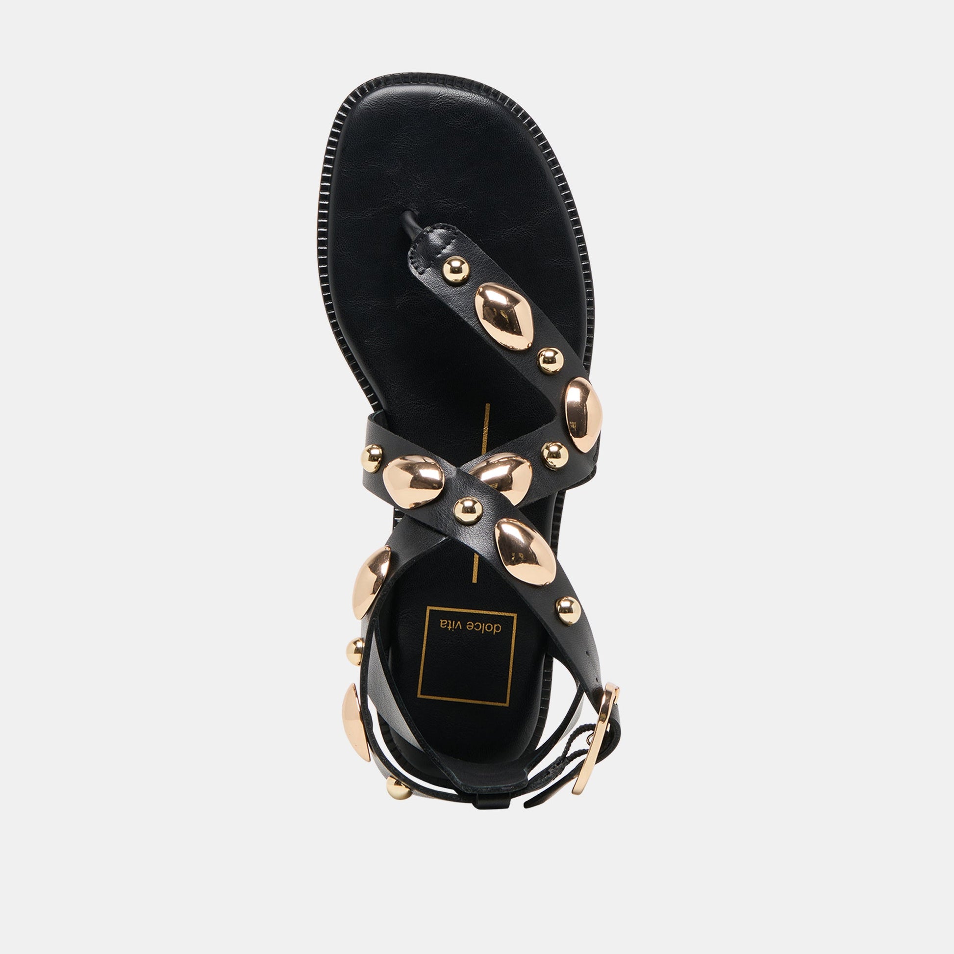 Dolce Vita Jayde Black Leather Sandals