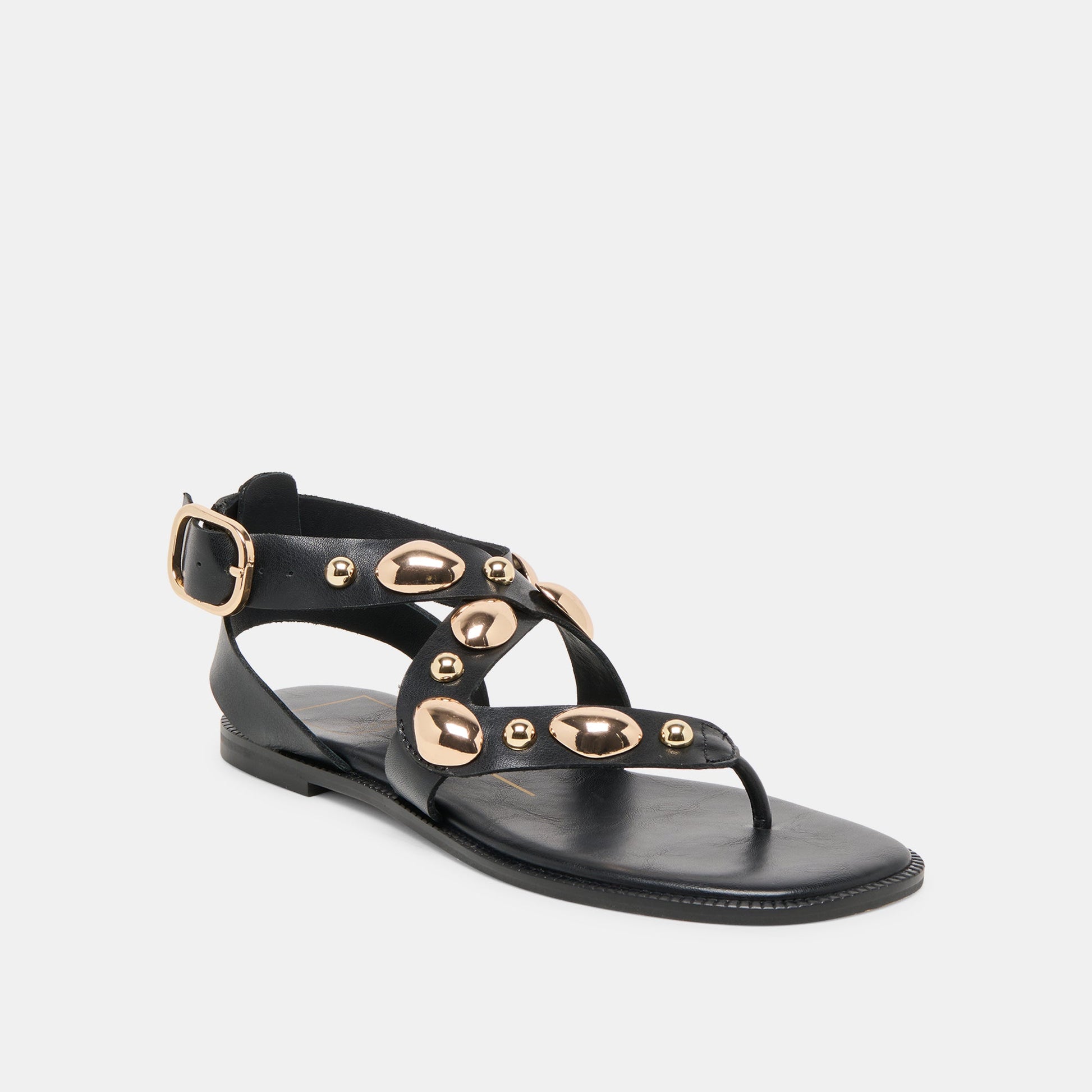 Dolce Vita Jayde Black Leather Sandals