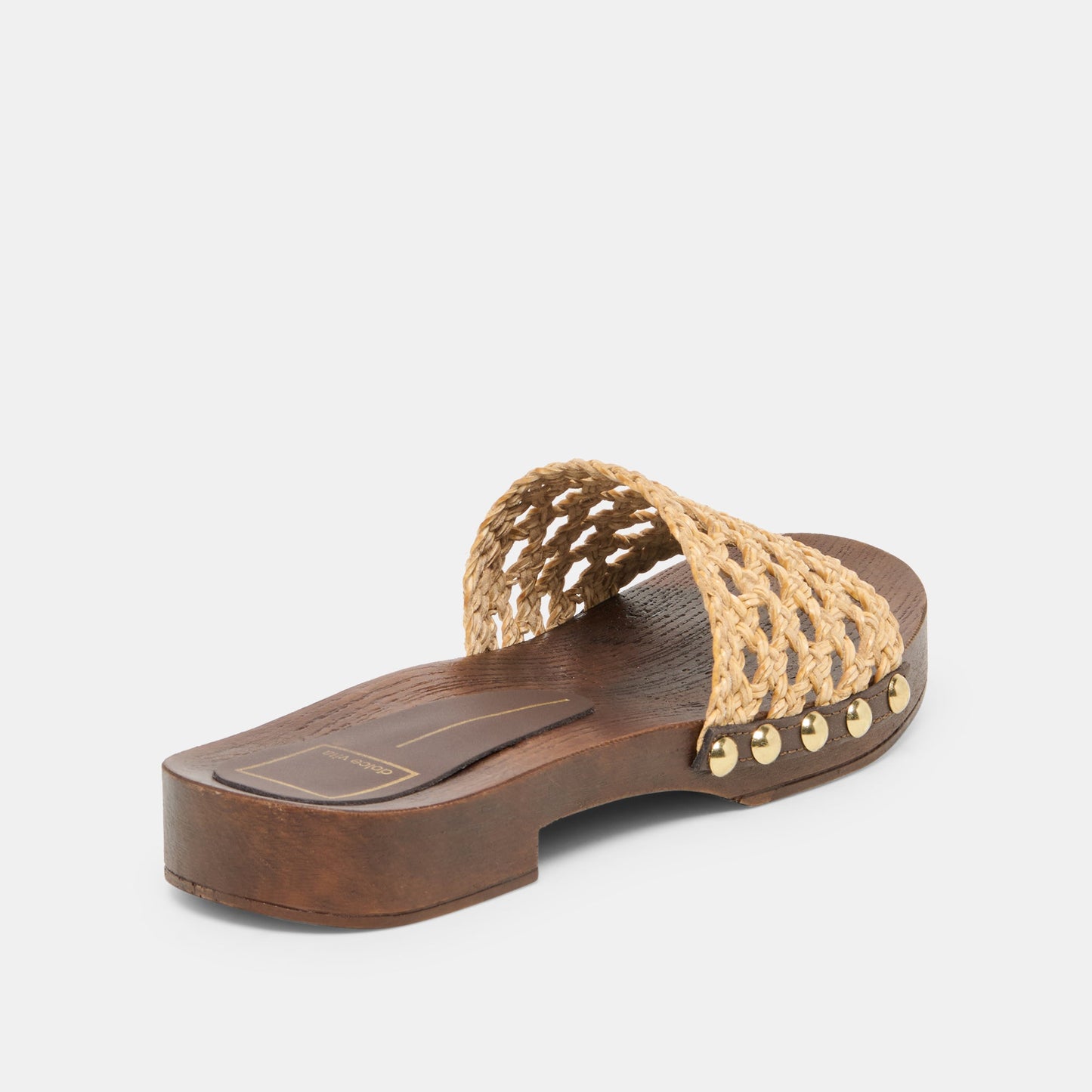 Dolce Vita SADIE Tan Raffia Wood Sole Open-Toe Sandals