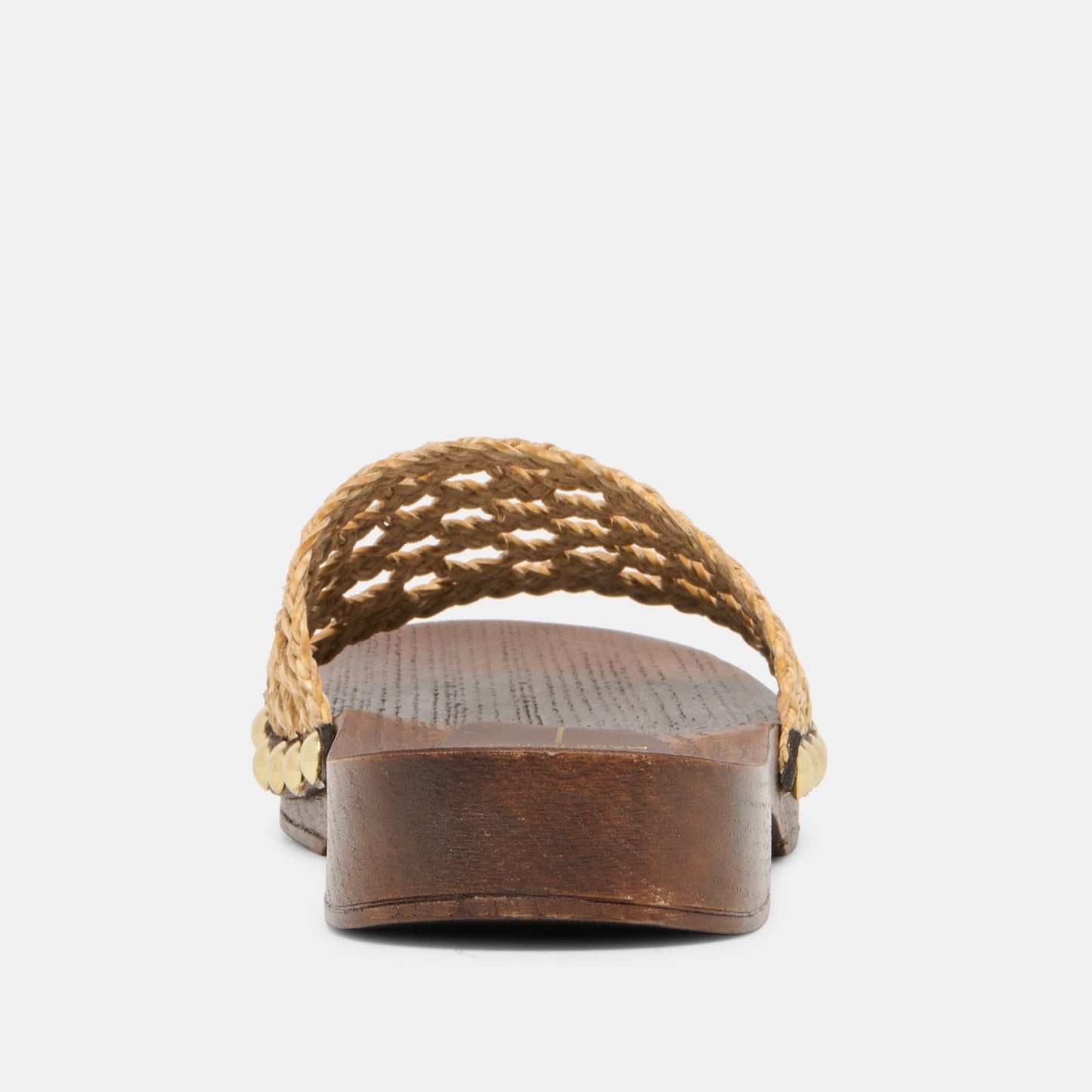 Dolce Vita SADIE Tan Raffia Wood Sole Open-Toe Sandals