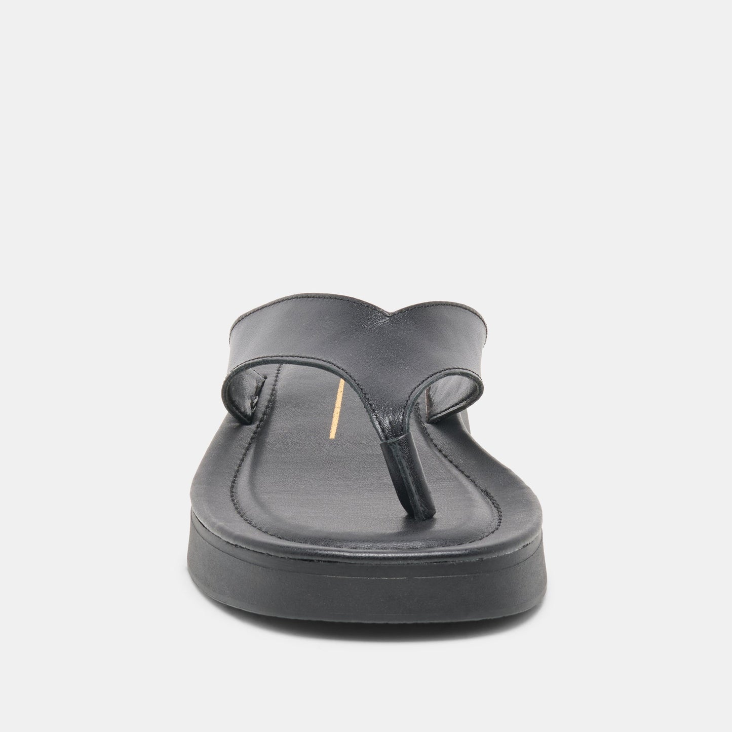 Dolce Vita BLAYZE Black Leather Platform Flip-Flop Sandals