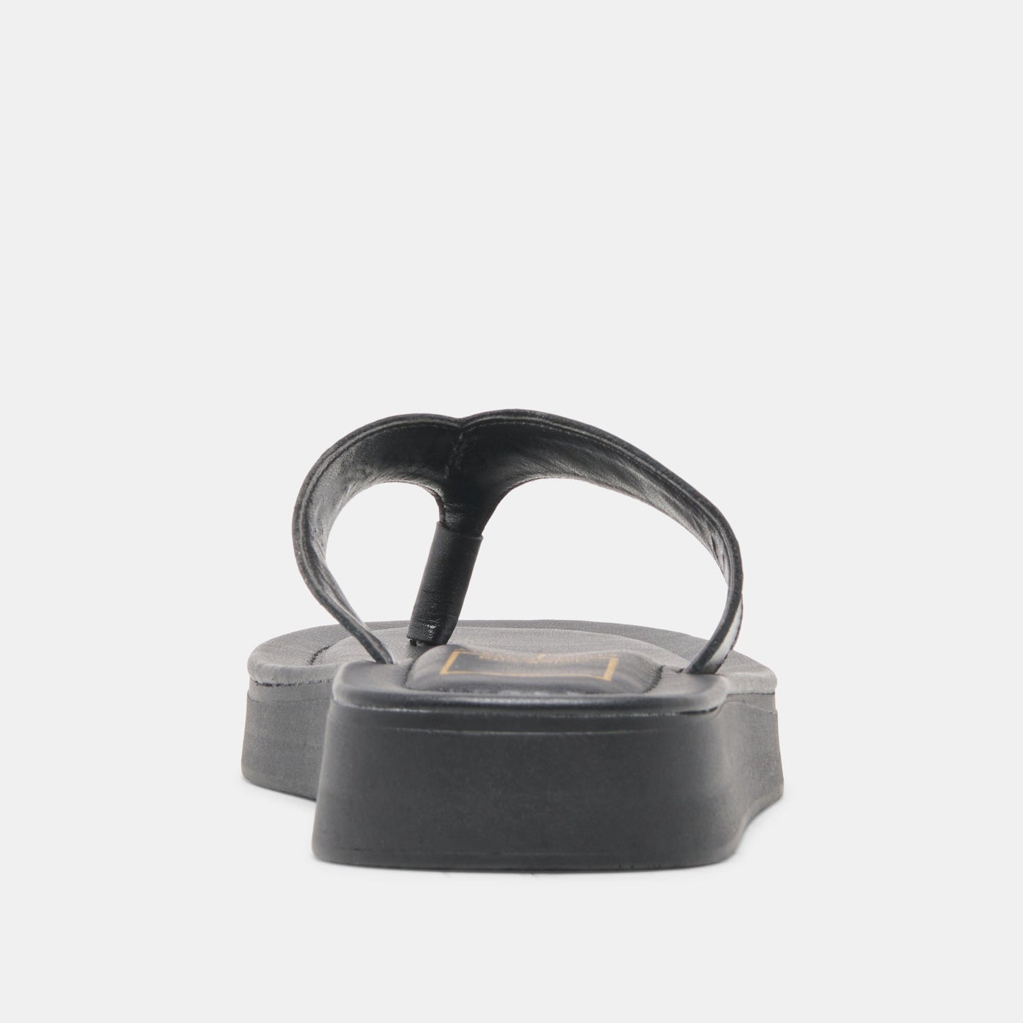 Dolce Vita BLAYZE Black Leather Platform Flip-Flop Sandals