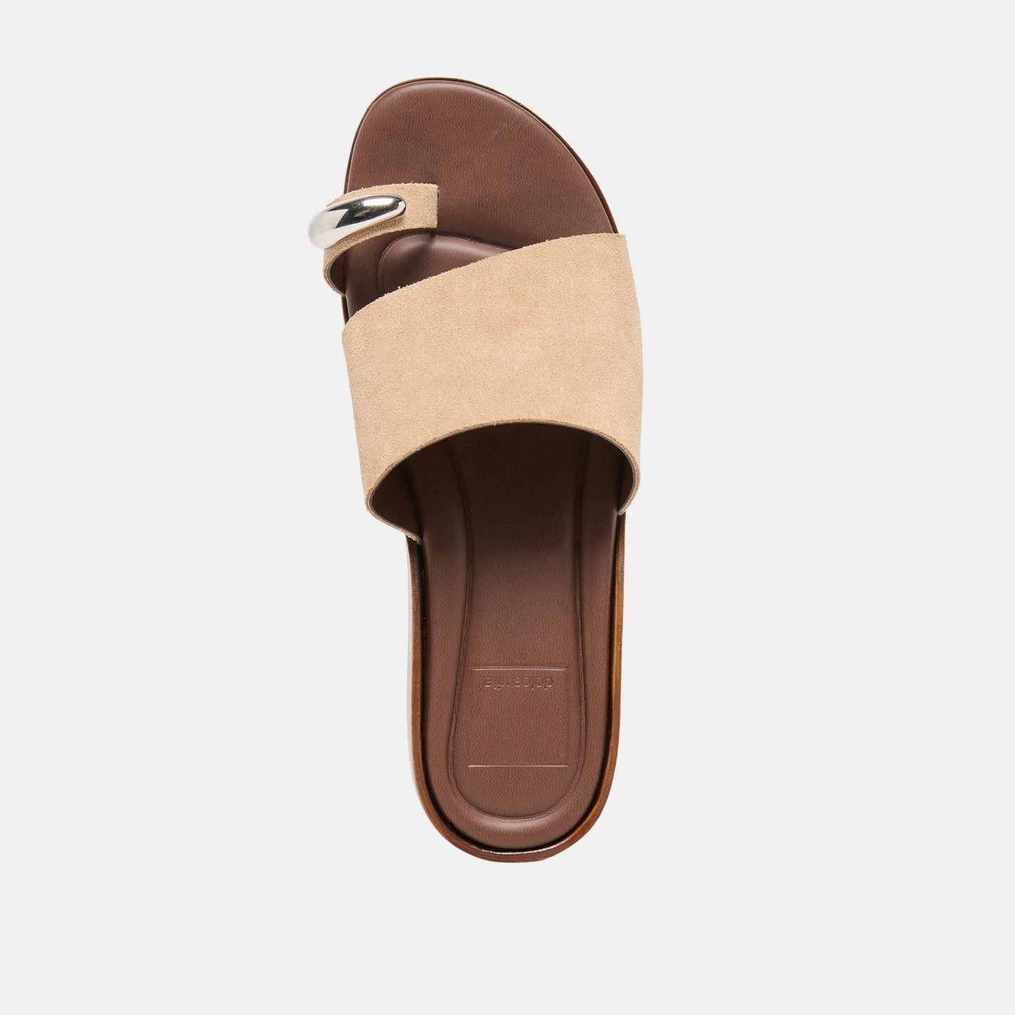 Dolce Vita MOXY Sand Suede Metal Detail Open-Toe Sandals