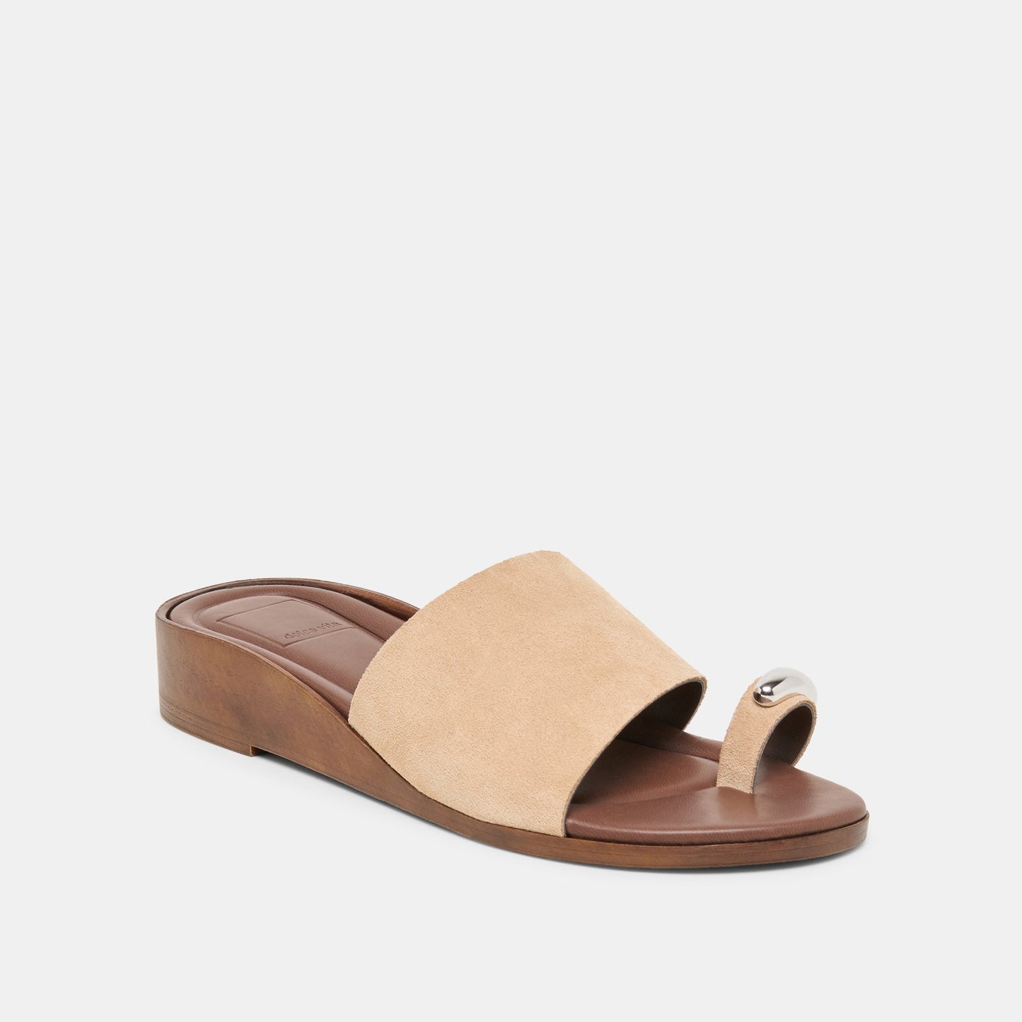 Dolce Vita MOXY Sand Suede Metal Detail Open-Toe Sandals