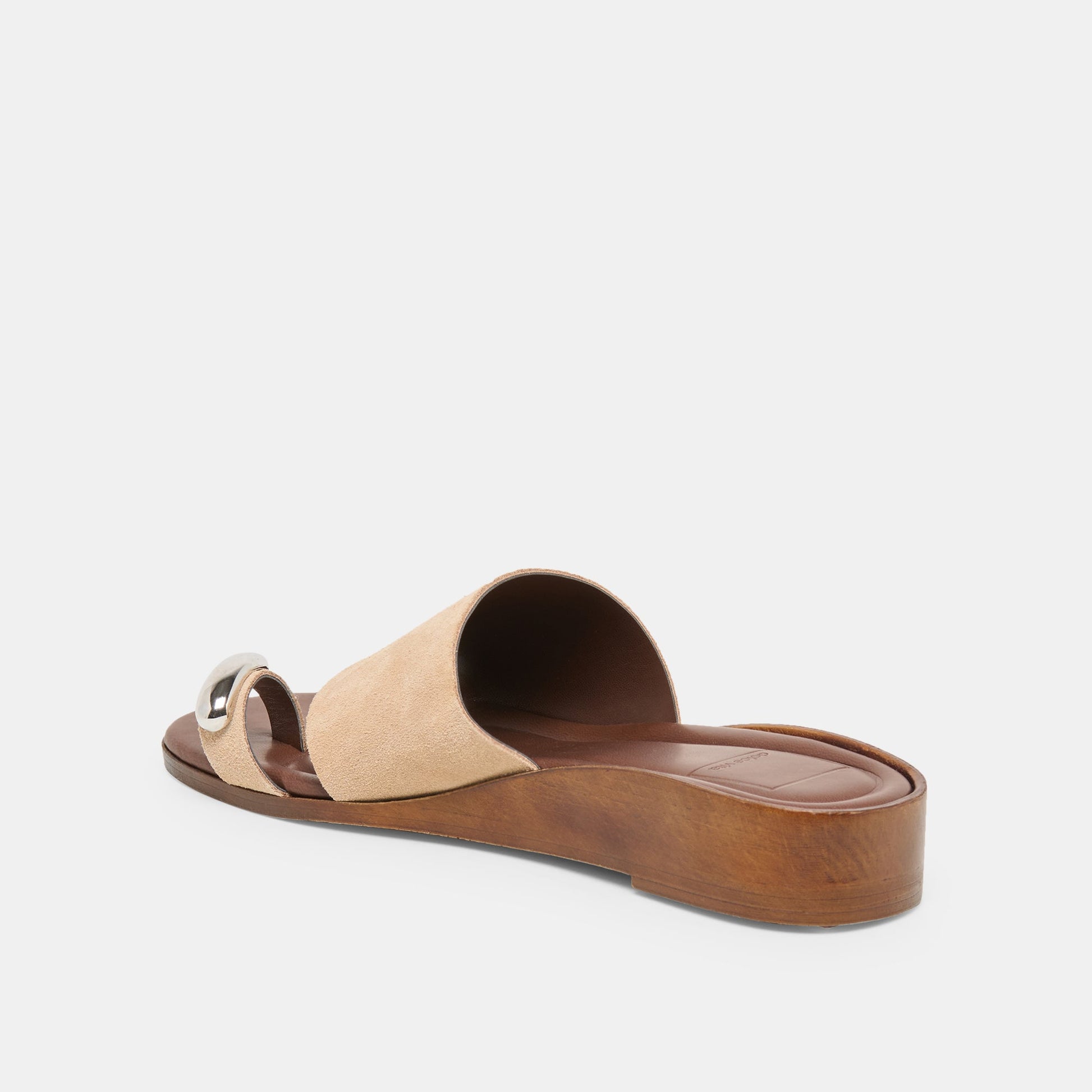 Dolce Vita MOXY Sand Suede Metal Detail Open-Toe Sandals