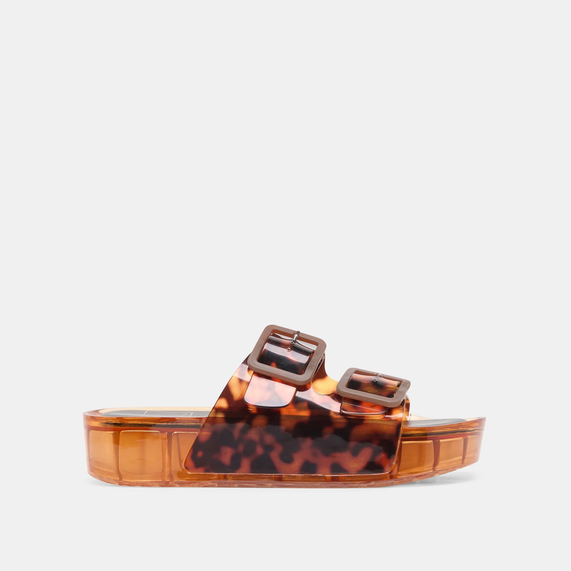 Dolce Vita JULIO X Tortoise Vinyl Jelly Platform Sandals