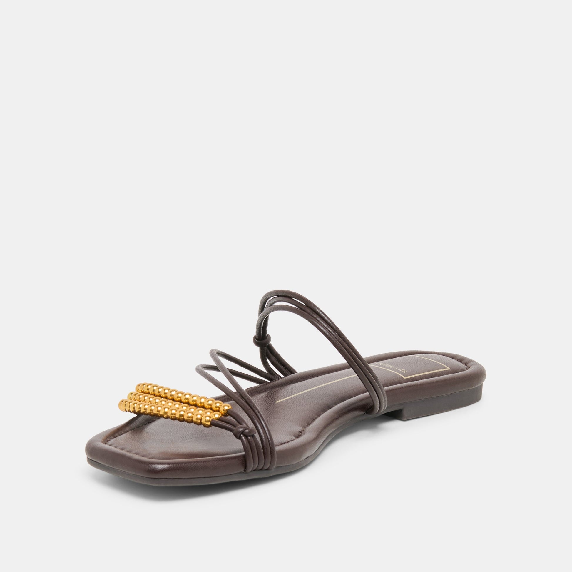 Dolce Vita LYNDEE BEAD Espresso Stella Strappy Open-Toe Sandals