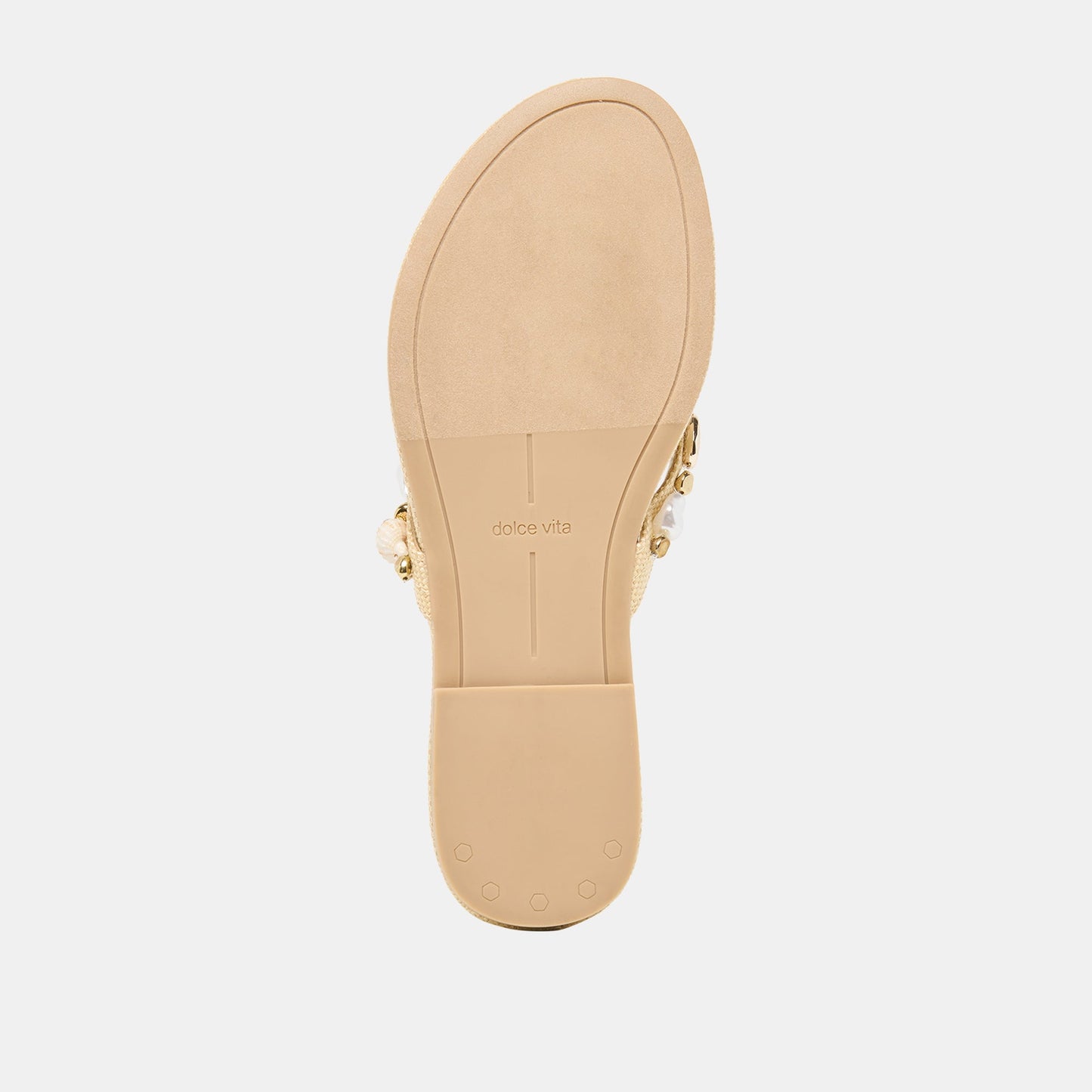 Dolce Vita KYSHA Lt Natural Raffia Shell Flip-Flop Sandals