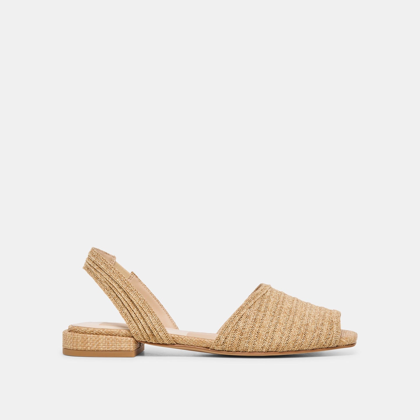 Dolce Vita MARZY Natural Raffia Slingback Peep-Toe Sandals