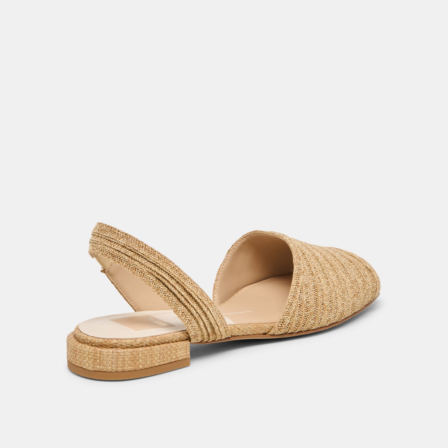 Dolce Vita MARZY Natural Raffia Slingback Peep-Toe Sandals