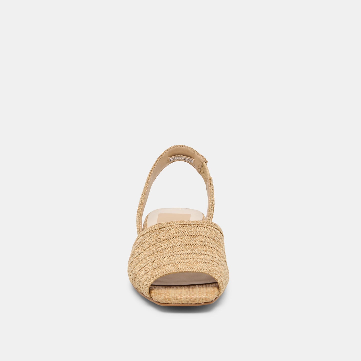 Dolce Vita MARZY Natural Raffia Slingback Peep-Toe Sandals