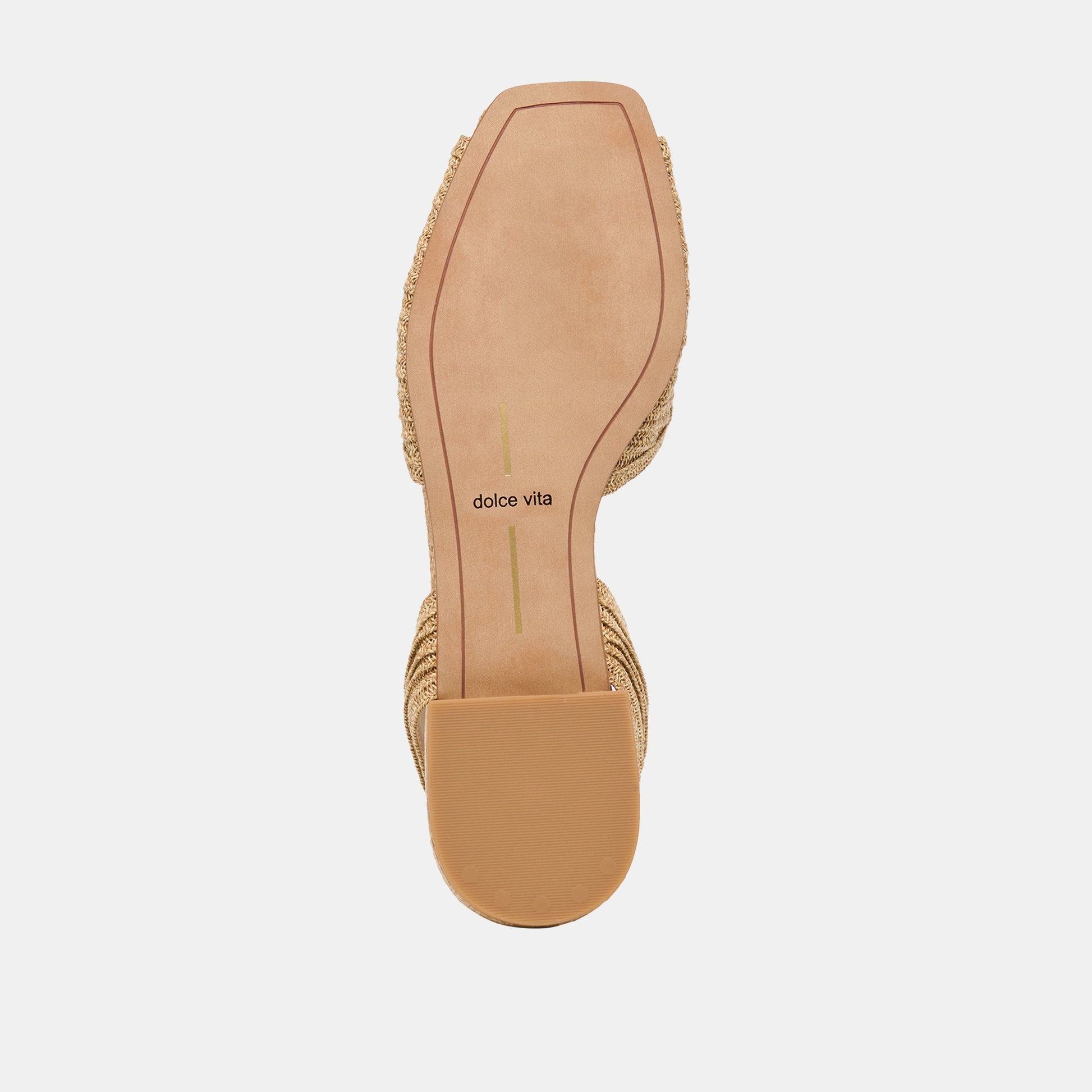Dolce Vita MARZY Natural Raffia Slingback Peep-Toe Sandals