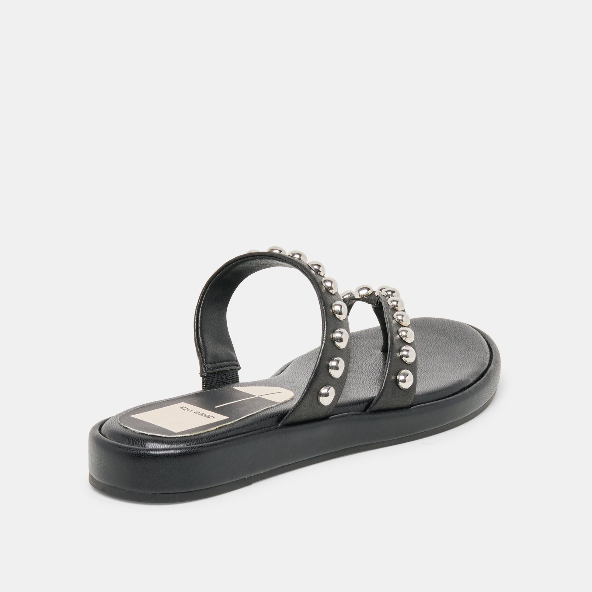 Dolce Vita Amary Stud Black Leather Sandals