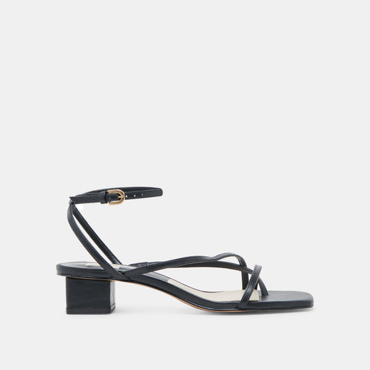 Dolce Vita Karlos Wide Black Leather Sandals