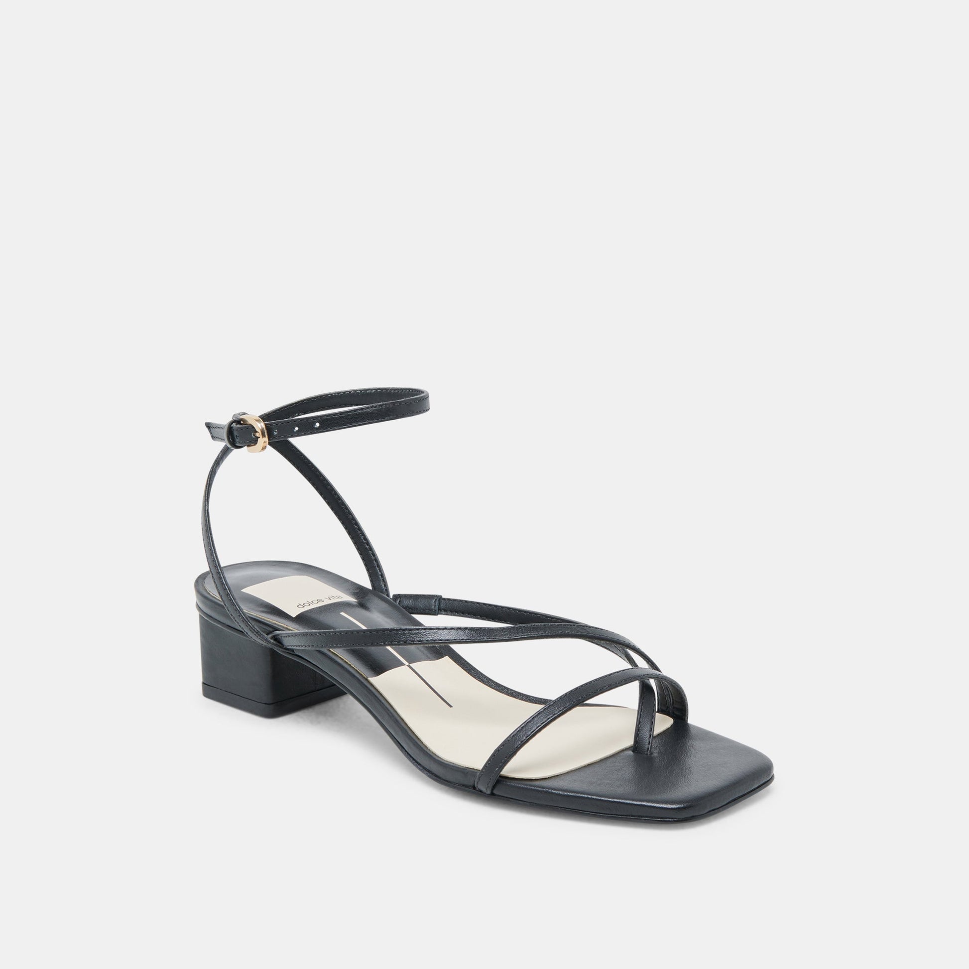 Dolce Vita Karlos Wide Black Leather Sandals
