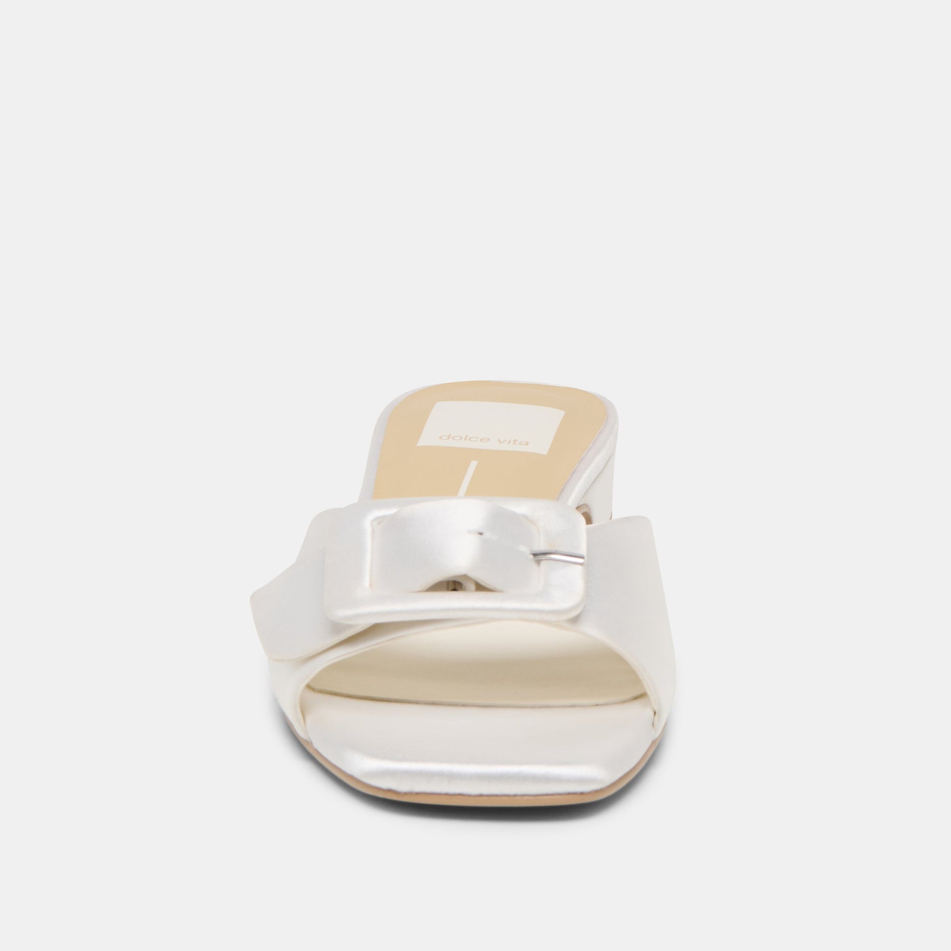 Dolce Vita Edina True White Satin Sandals