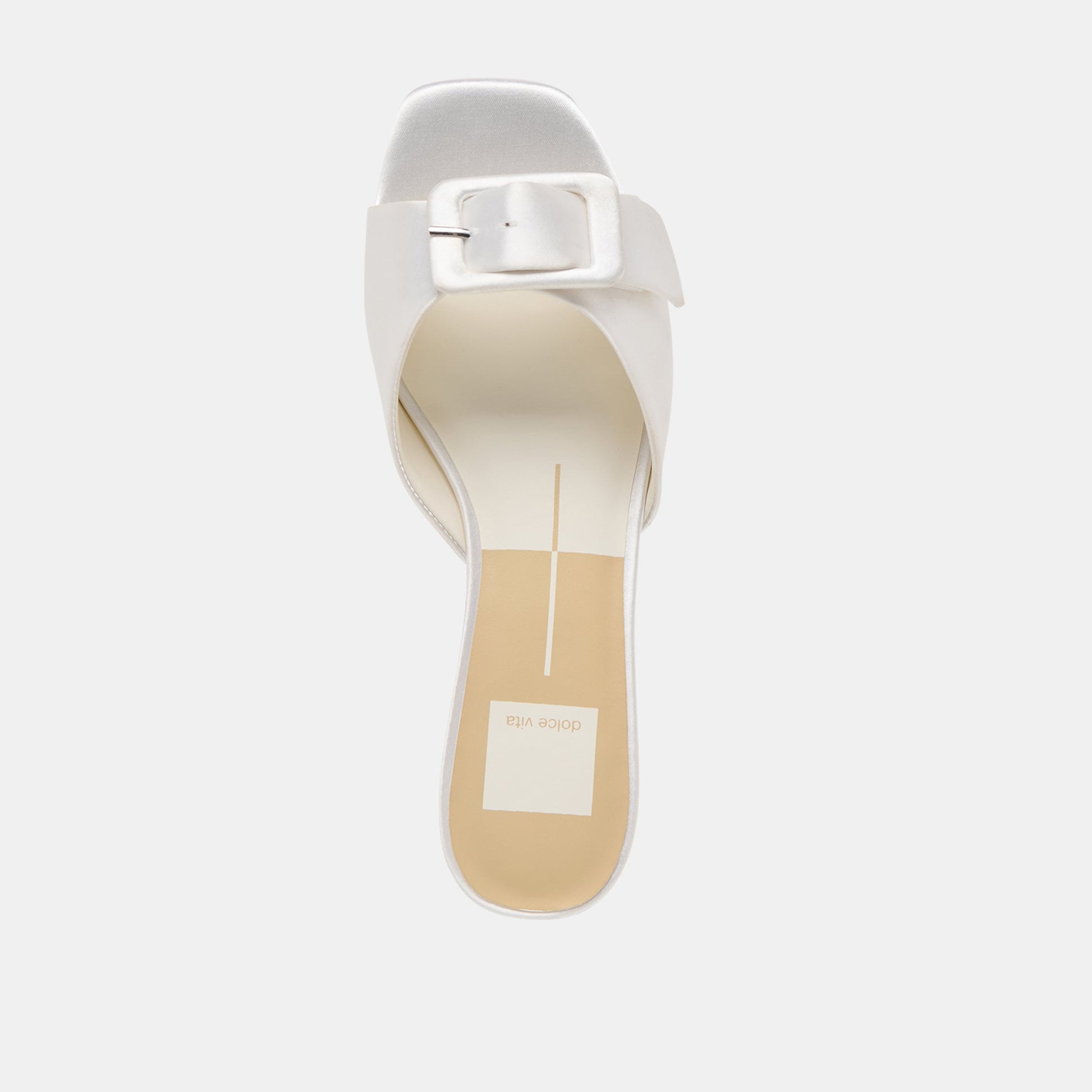 Dolce Vita Edina True White Satin Sandals