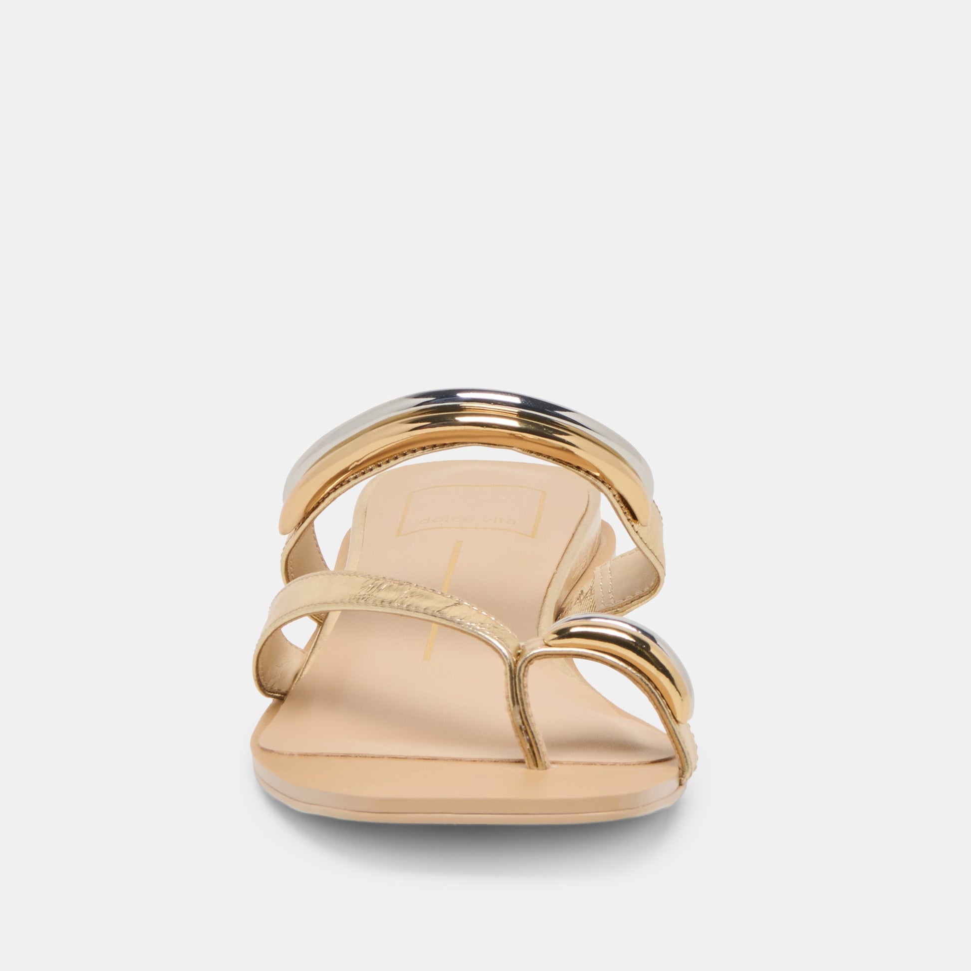 Dolce Vita Tarina Gold Leather Sandals