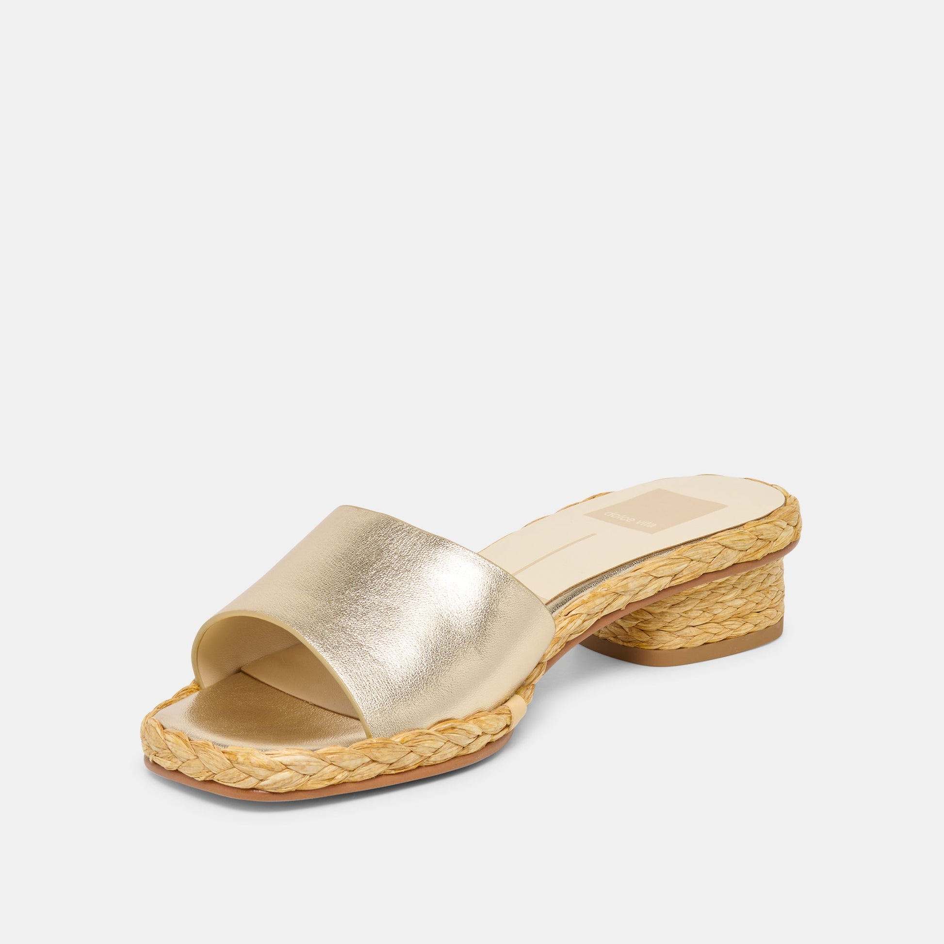 Dolce Vita Dixi Wide Platinum Leather Sandals