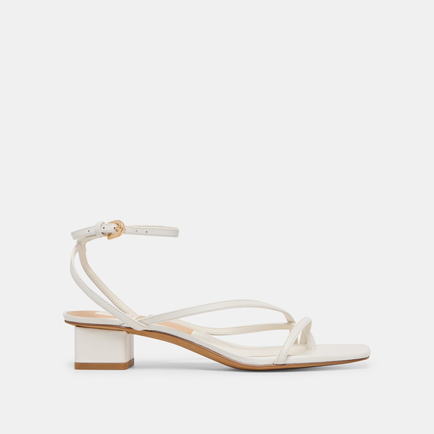 Dolce Vita Karlos Wide True White Leather Sandals
