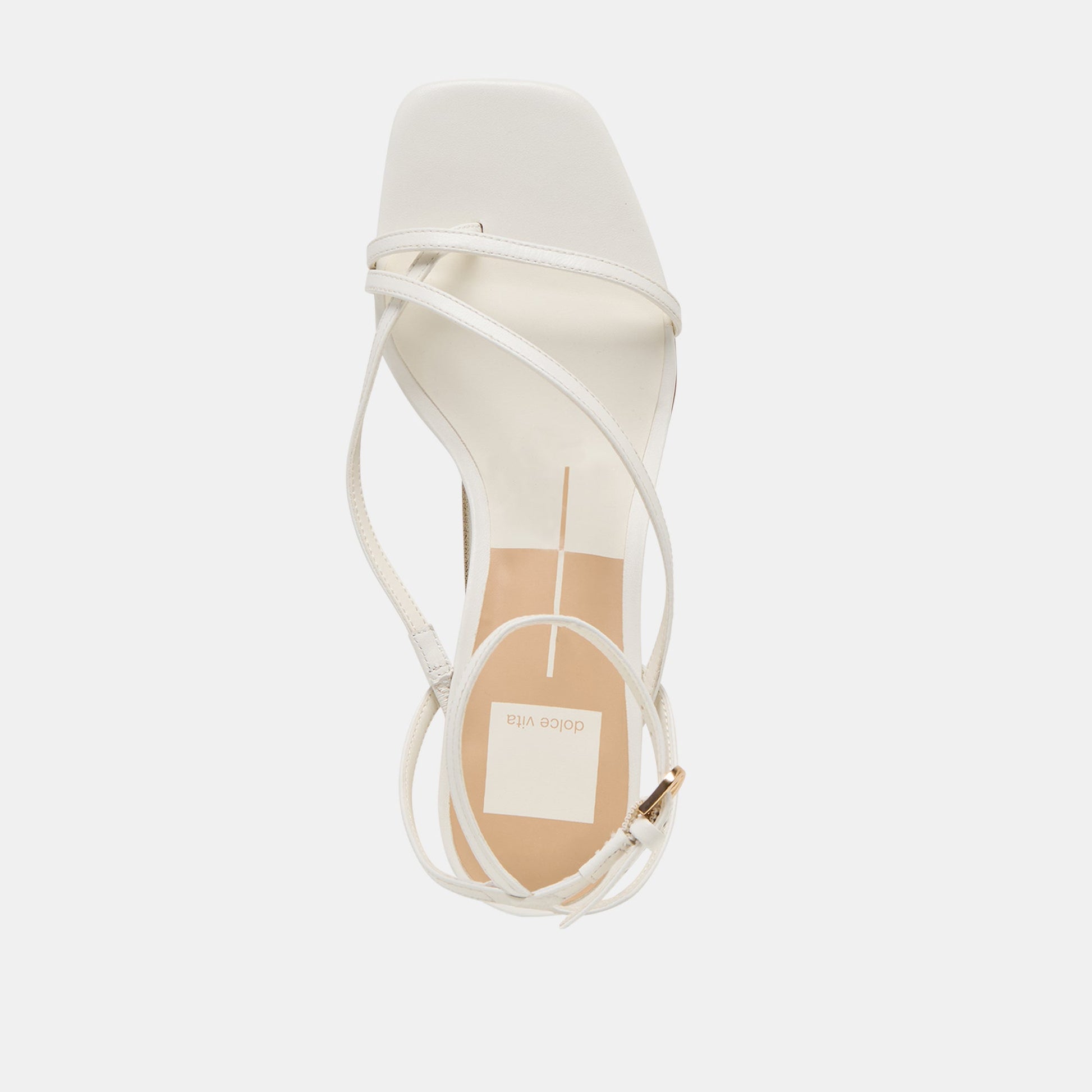 Dolce Vita Karlos Wide True White Leather Sandals
