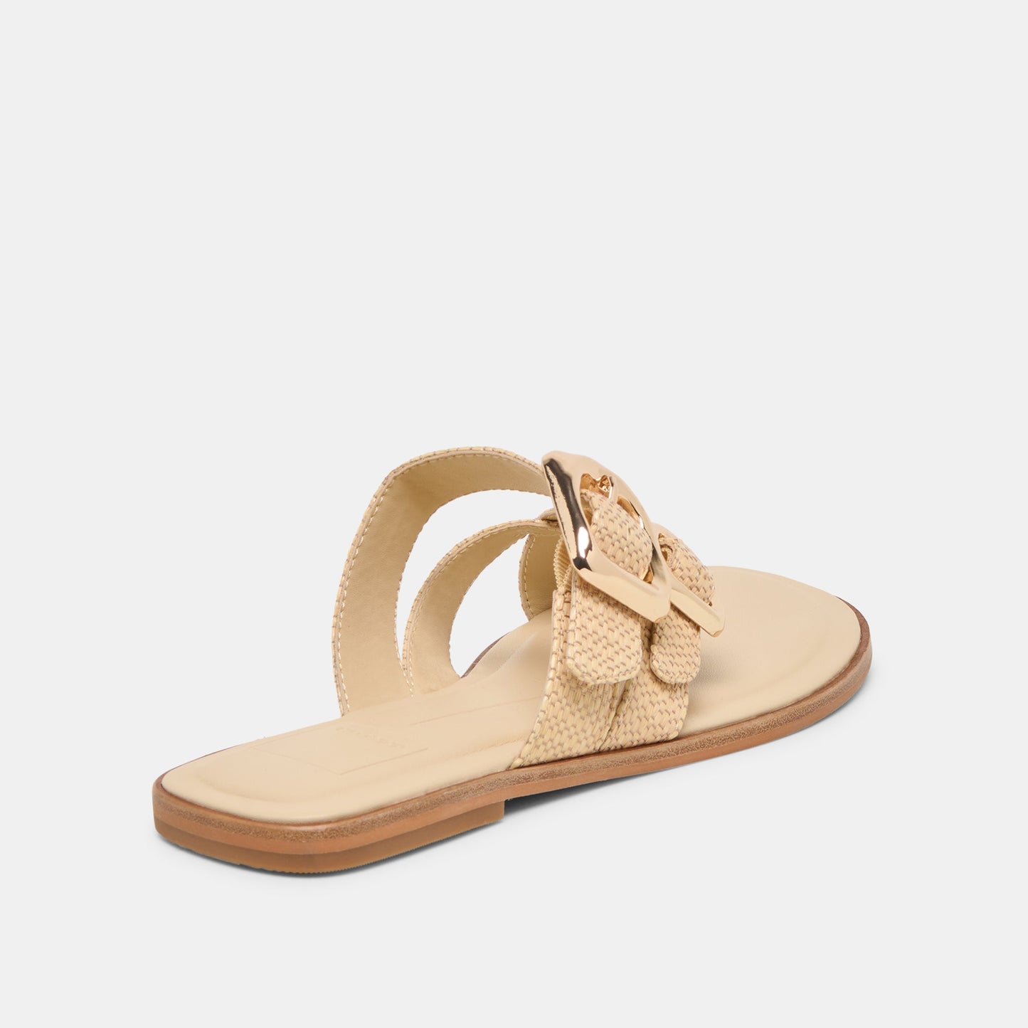 Dolce Vita SHORE Sand Raffia Flip-Flop Buckled Sandals