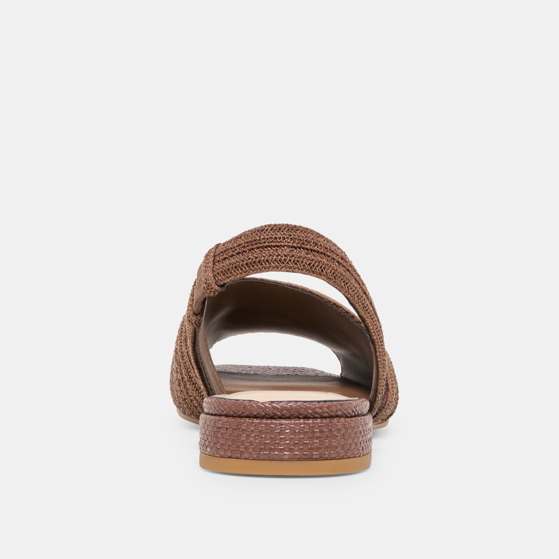 Dolce Vita MARZY Cocoa Raffia Slingback Peep-Toe Sandals