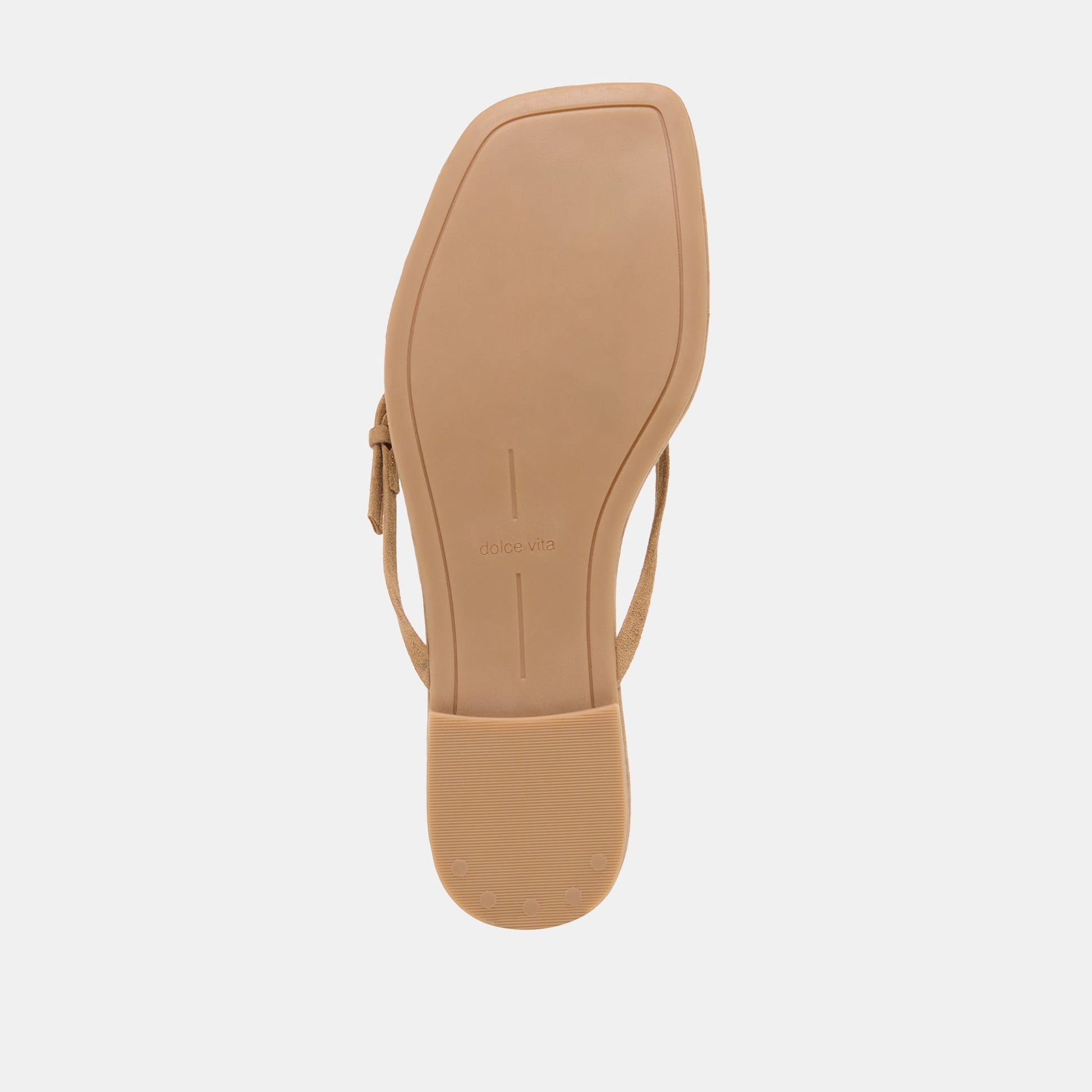 Dolce Vita MALTA Lt Brown Suede Buckle Flip-Flop Sandals