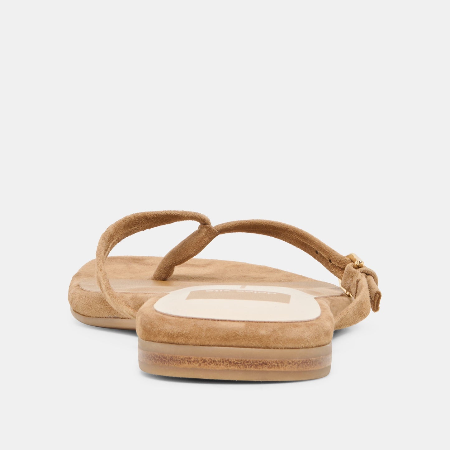 Dolce Vita MALTA Lt Brown Suede Buckle Flip-Flop Sandals