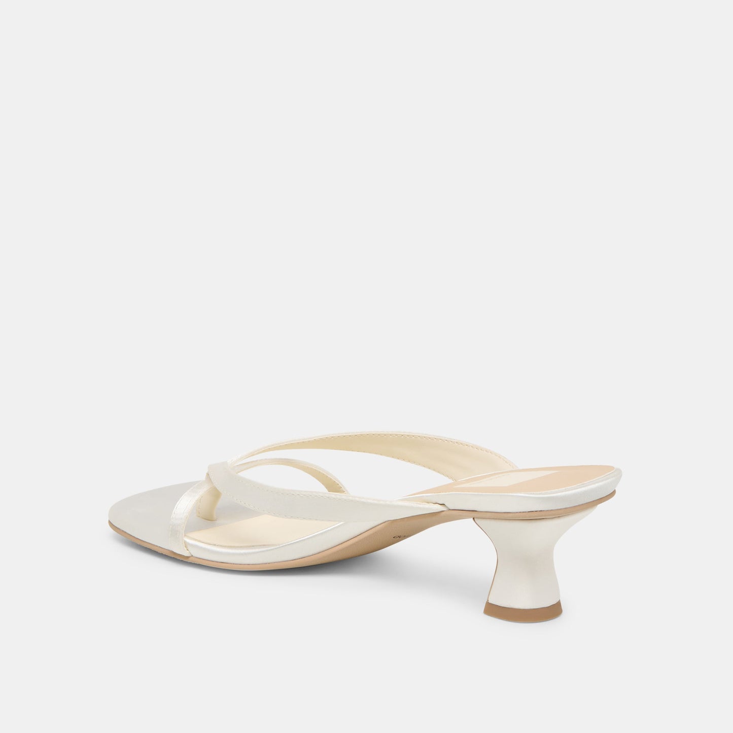 Dolce Vita Brevel Wide True White Satin Heels