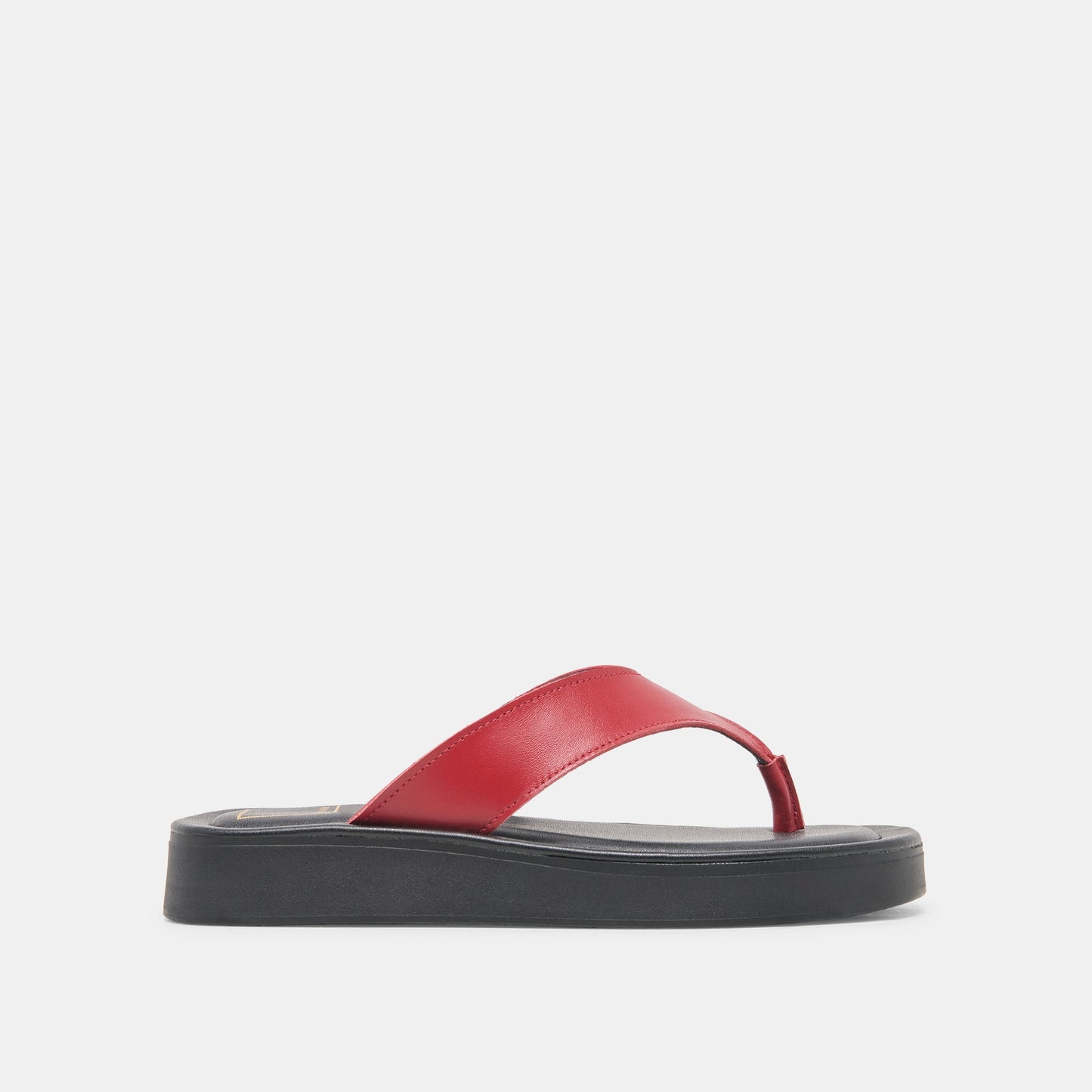 Dolce Vita BLAYZE Red Leather Platform Flip-Flop Sandals