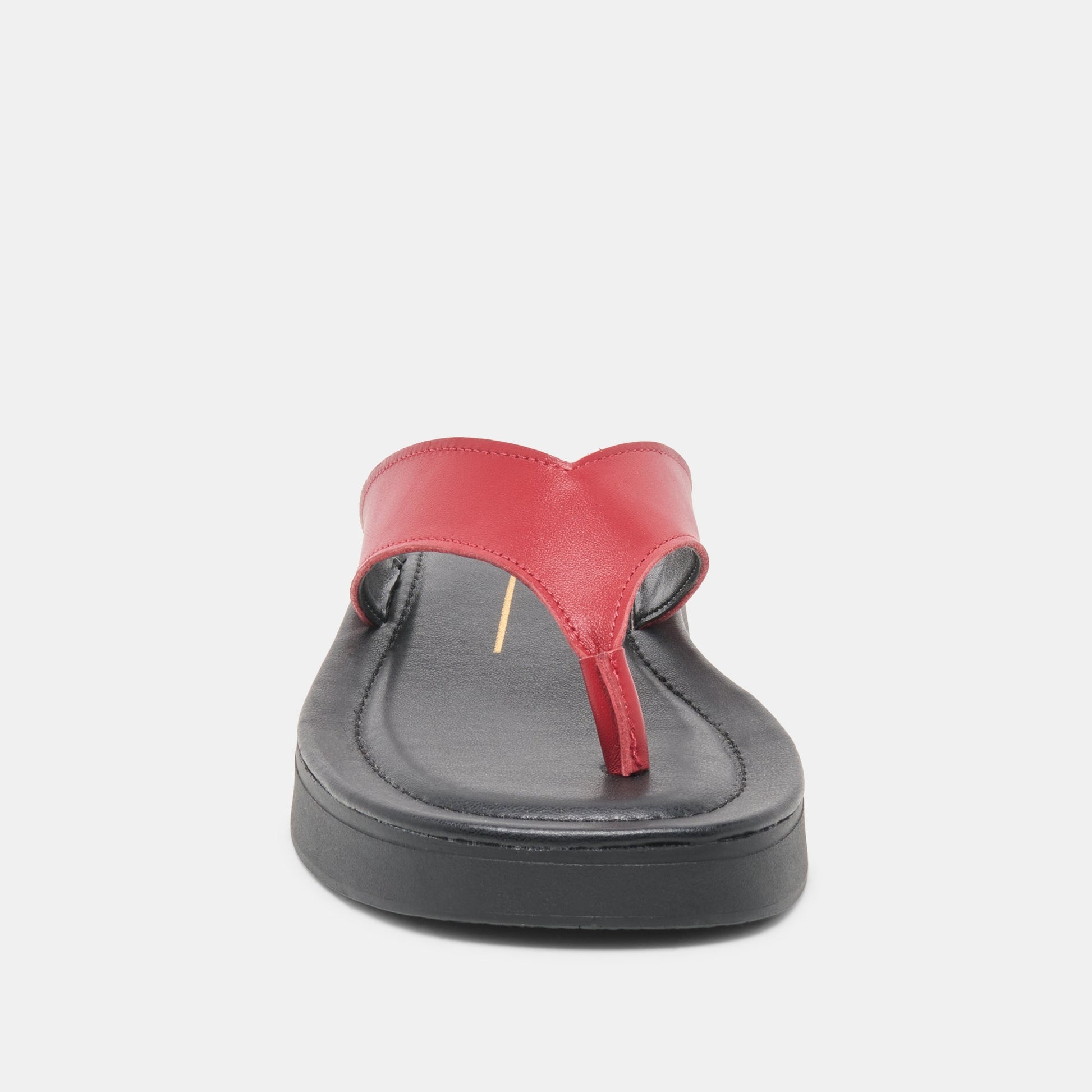 Dolce Vita BLAYZE Red Leather Platform Flip-Flop Sandals