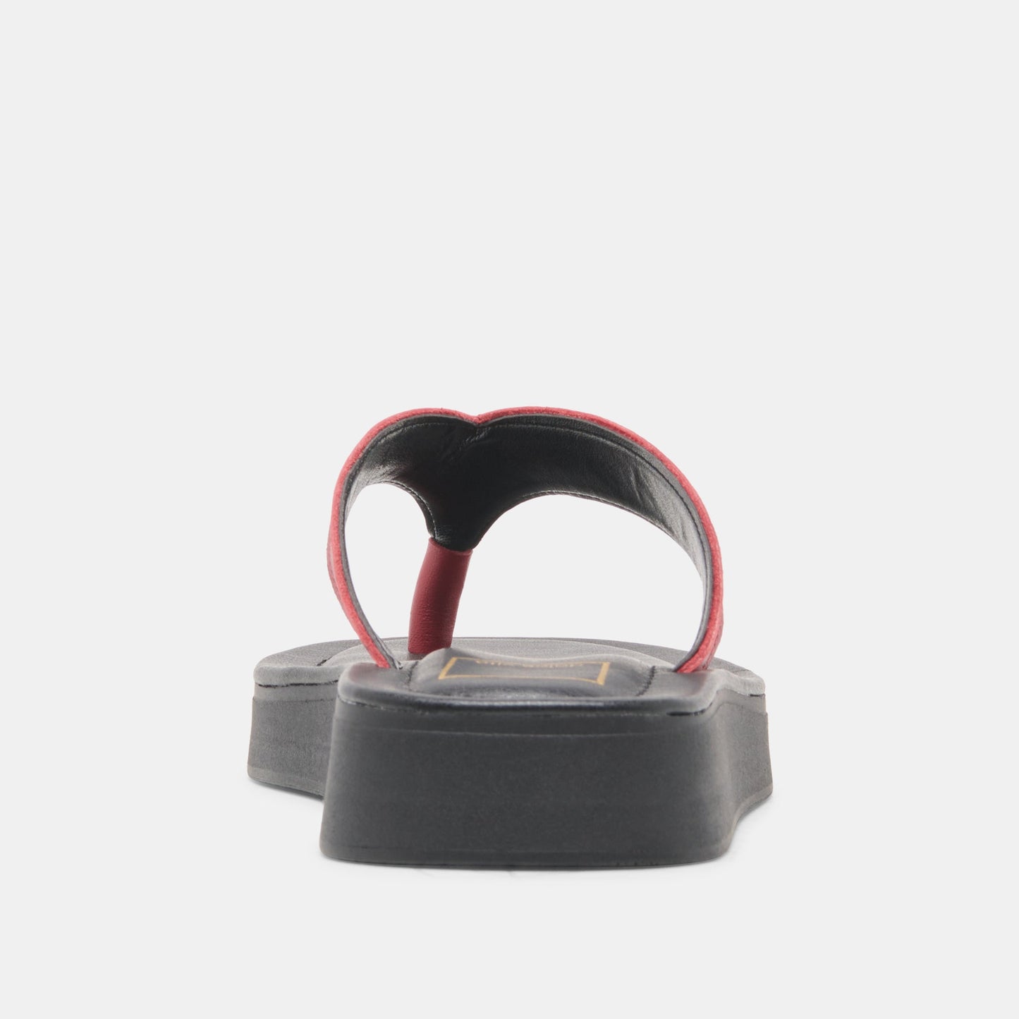 Dolce Vita BLAYZE Red Leather Platform Flip-Flop Sandals