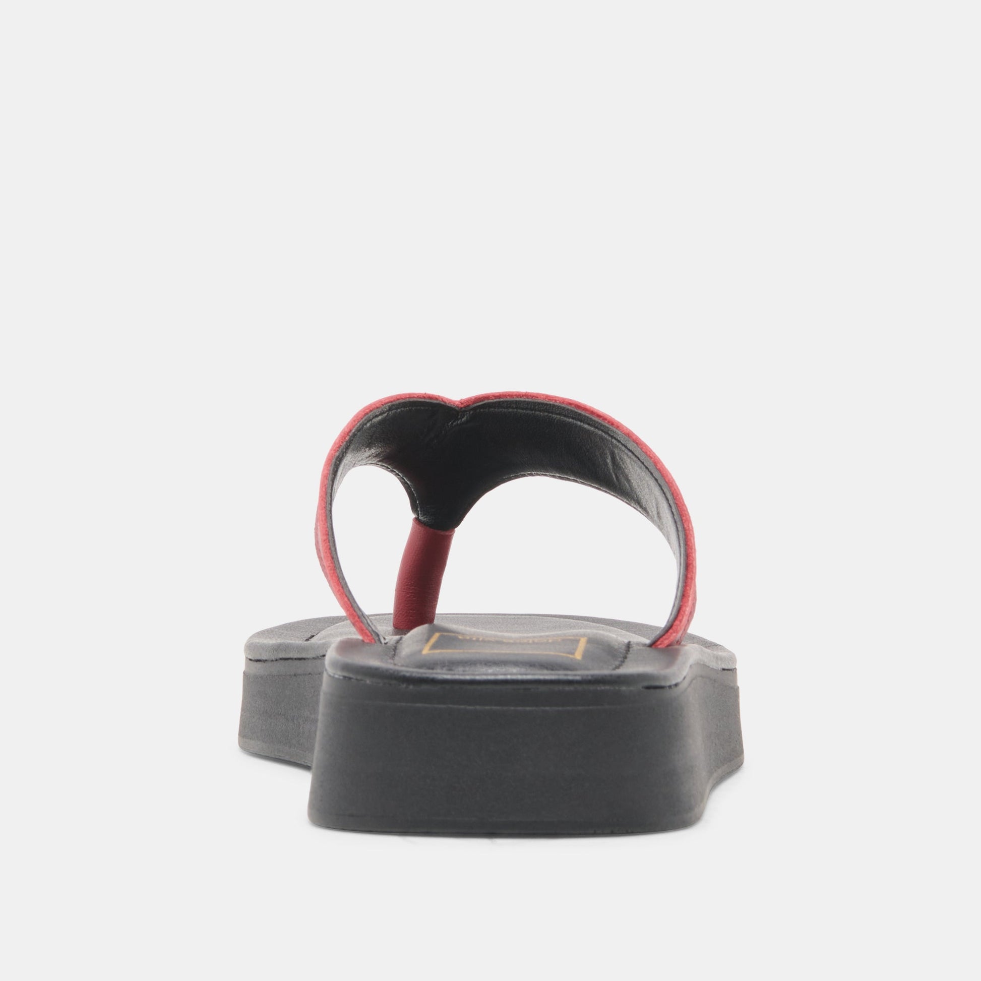 Dolce Vita BLAYZE Red Leather Platform Flip-Flop Sandals