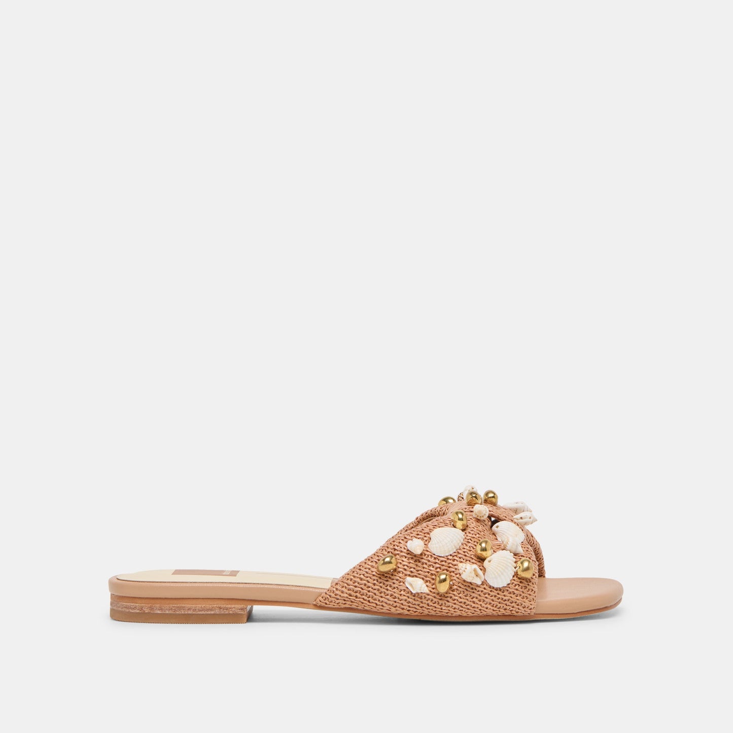 Dolce Vita Lizza Toffee Beaded Raffia Sandals