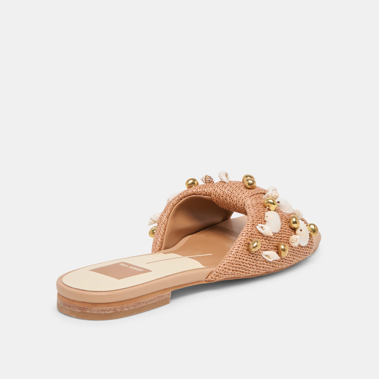 Dolce Vita Lizza Toffee Beaded Raffia Sandals