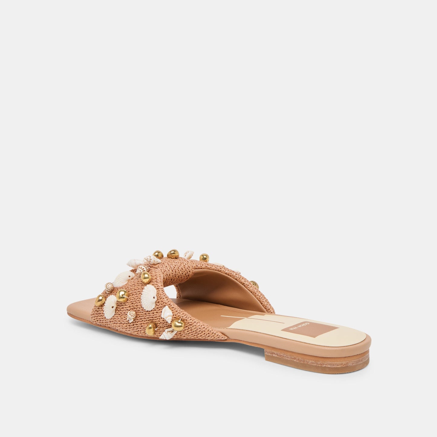 Dolce Vita Lizza Toffee Beaded Raffia Sandals