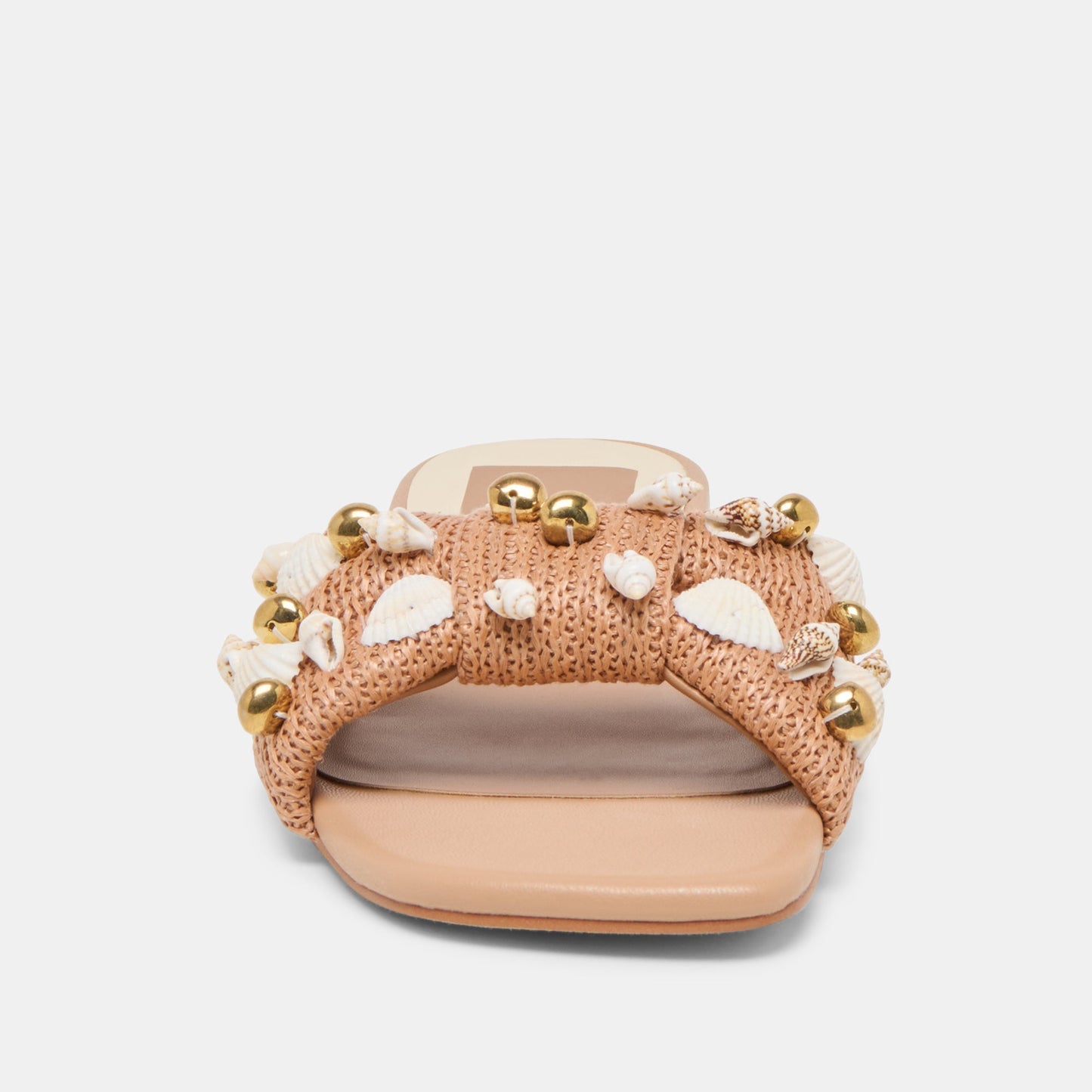 Dolce Vita Lizza Toffee Beaded Raffia Sandals