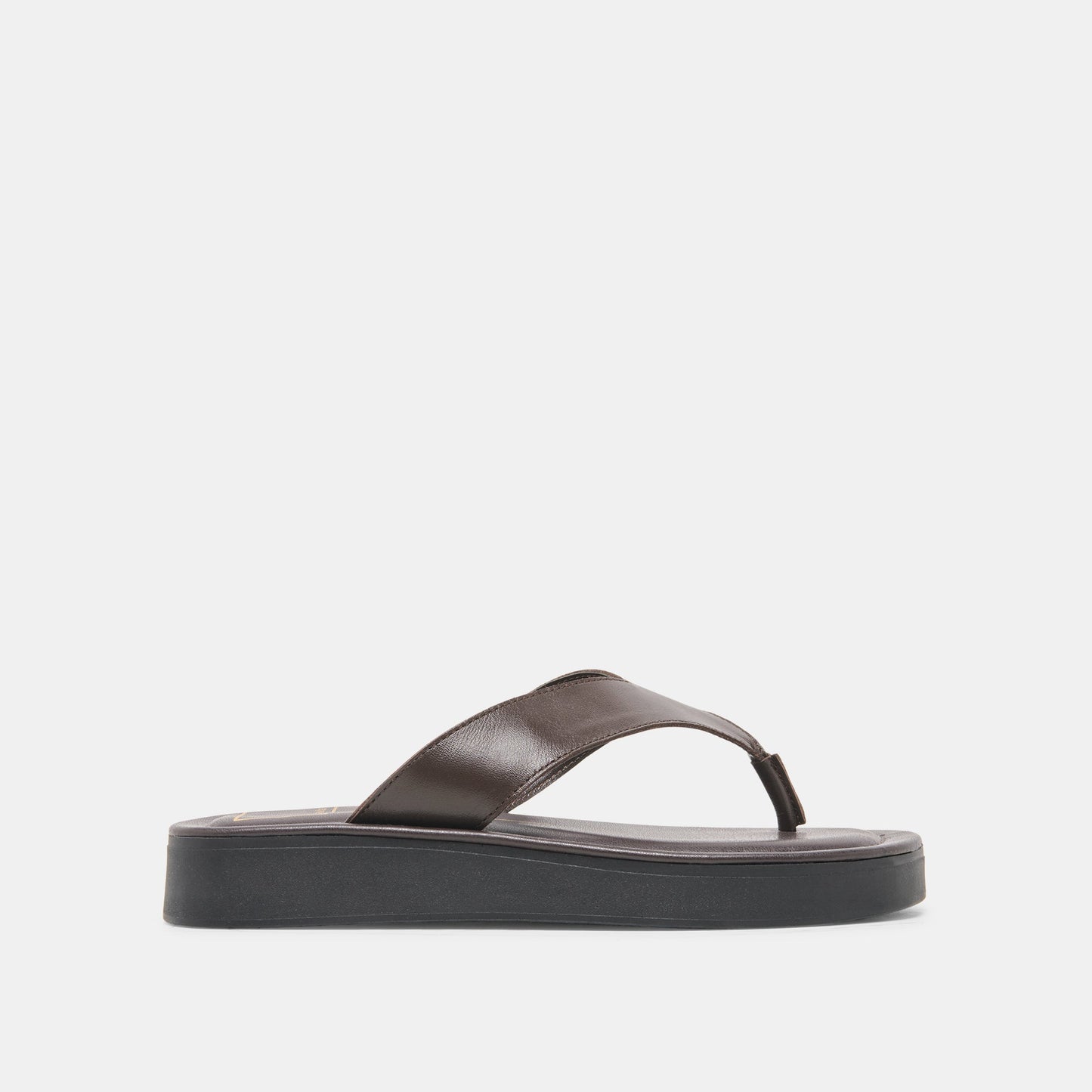 Dolce Vita BLAYZE Dk Chocolate Leather Platform Flip-Flop Sandals