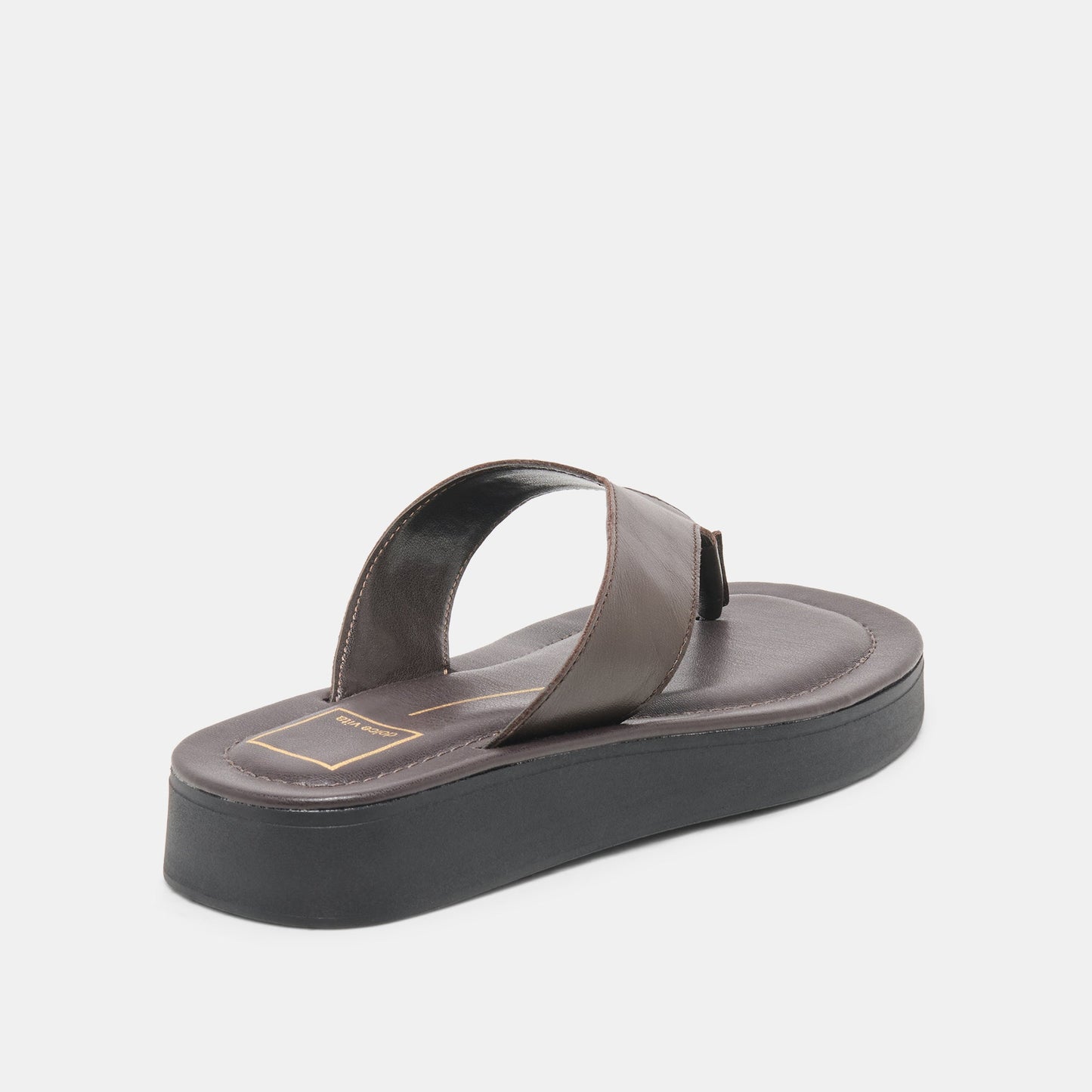 Dolce Vita BLAYZE Dk Chocolate Leather Platform Flip-Flop Sandals